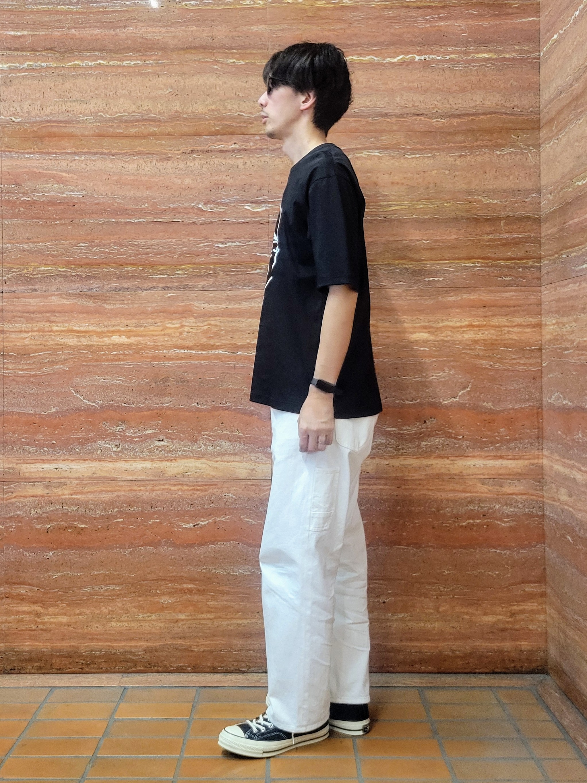 piroyaさんの「TAKEO KIKUCHI｜【BOWLER HAT LABEL】アイスクリアコットン ワンストローク 半袖Tシャツ」を使ったコーディネート