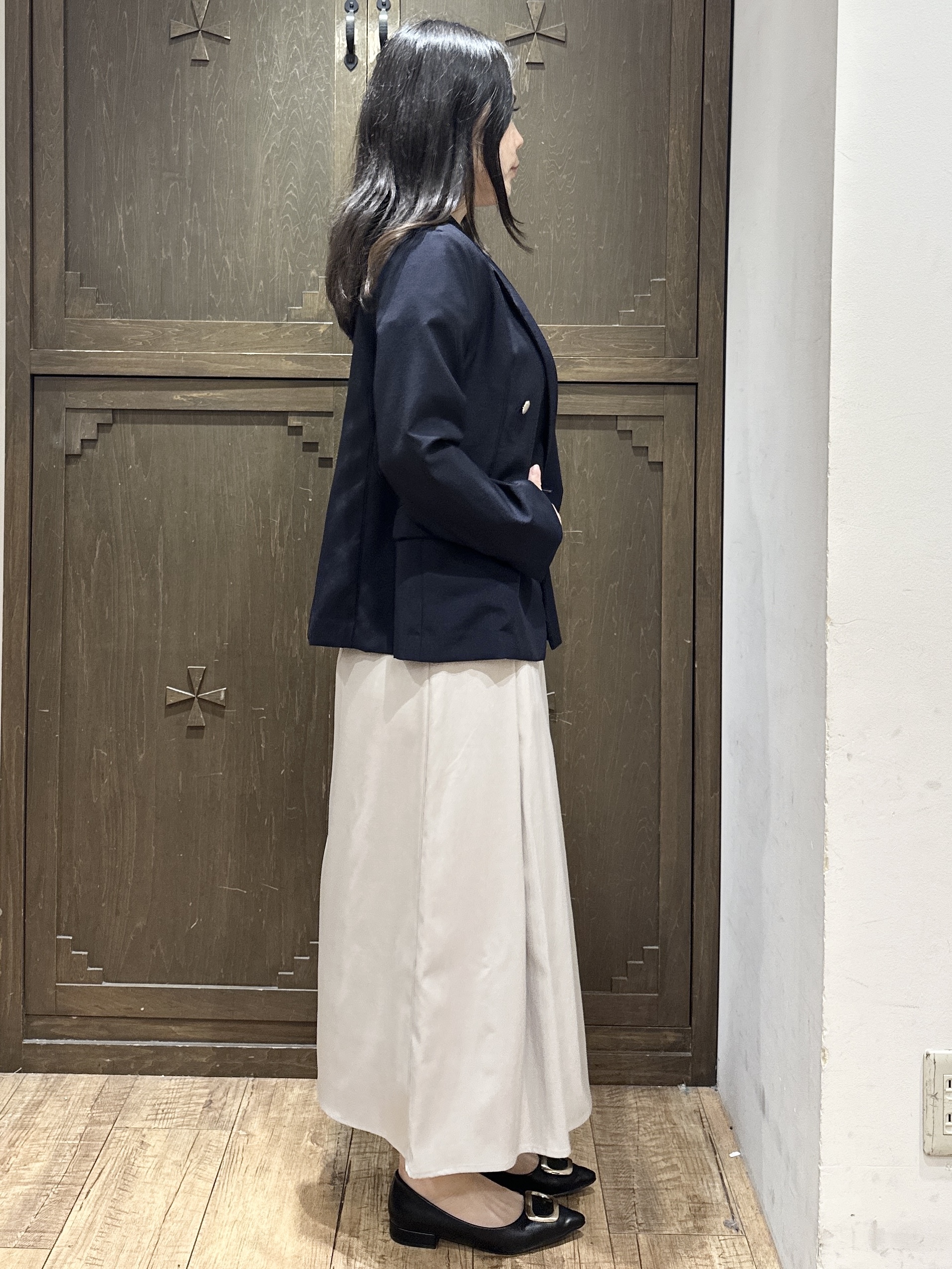 kanaさんの「index｜《再入荷》ダブルブレストテーラードジャケット【接触冷感／吸水速乾／イージーアイロン／防シワ／洗濯機O」を使ったコーディネート