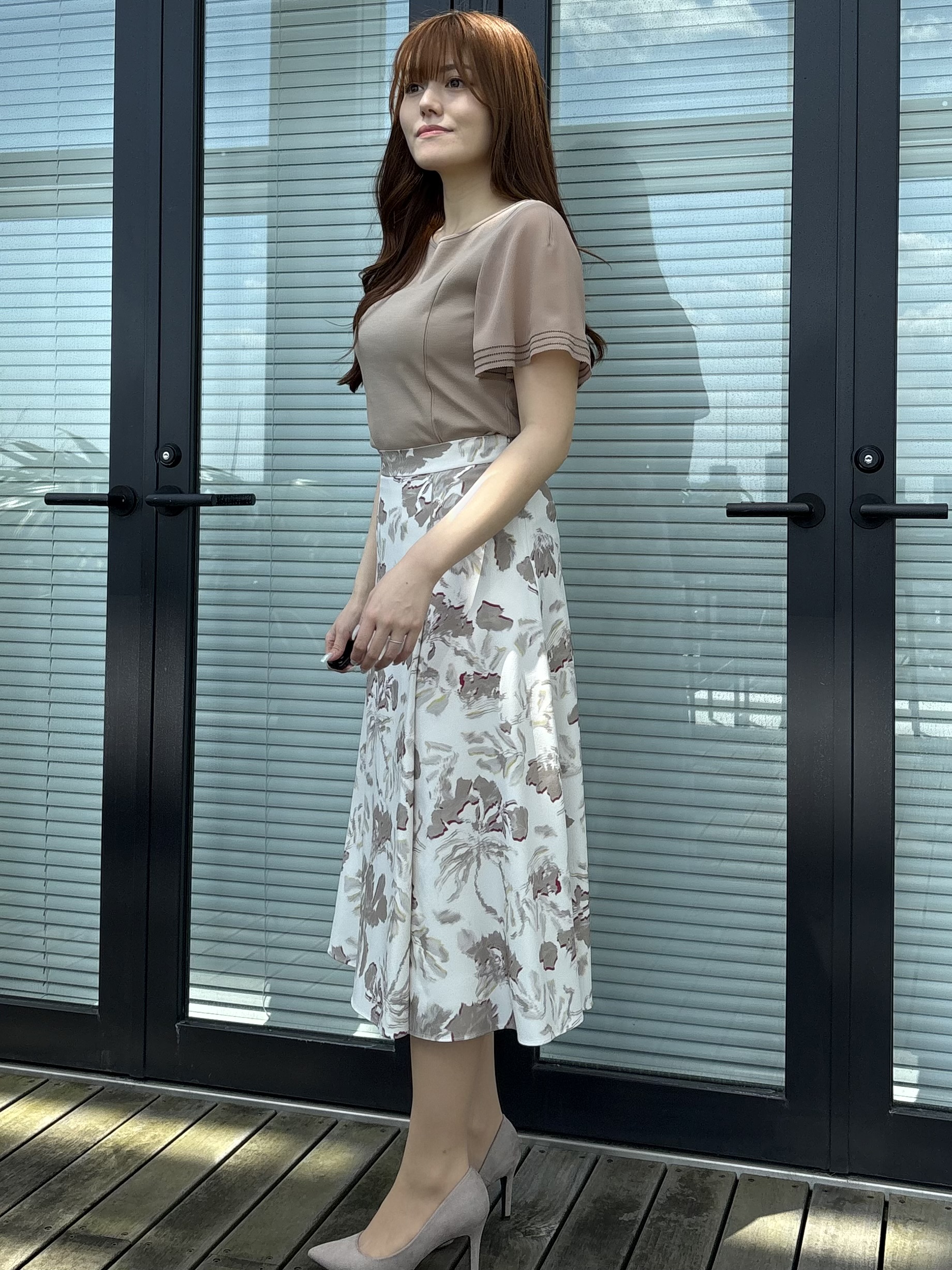 sayaさんの「COUP DE CHANCE｜【手洗い可】フレアスリーブカットソー」を使ったコーディネート