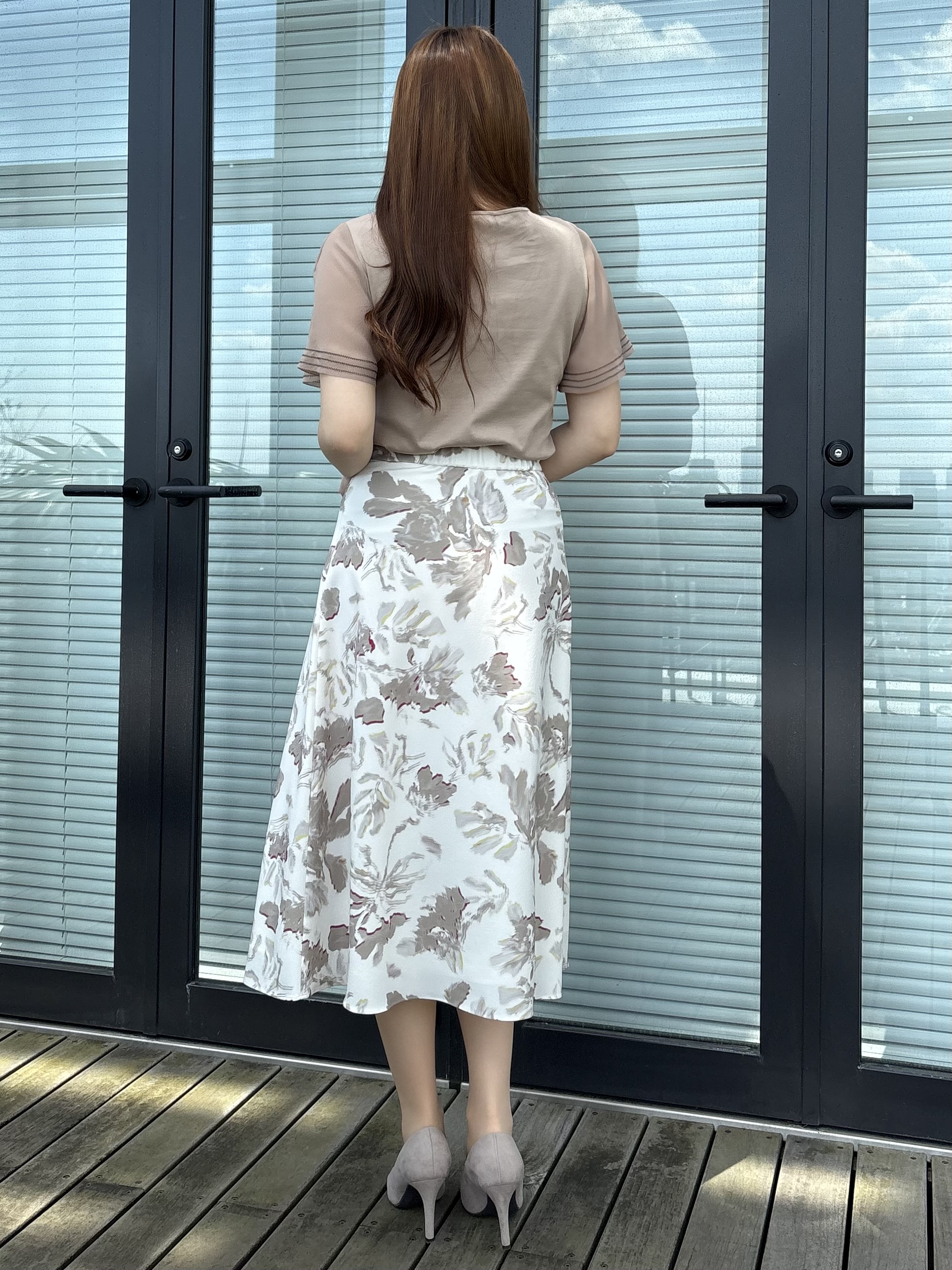 sayaさんの「COUP DE CHANCE｜【手洗い可】フレアスリーブカットソー」を使ったコーディネート