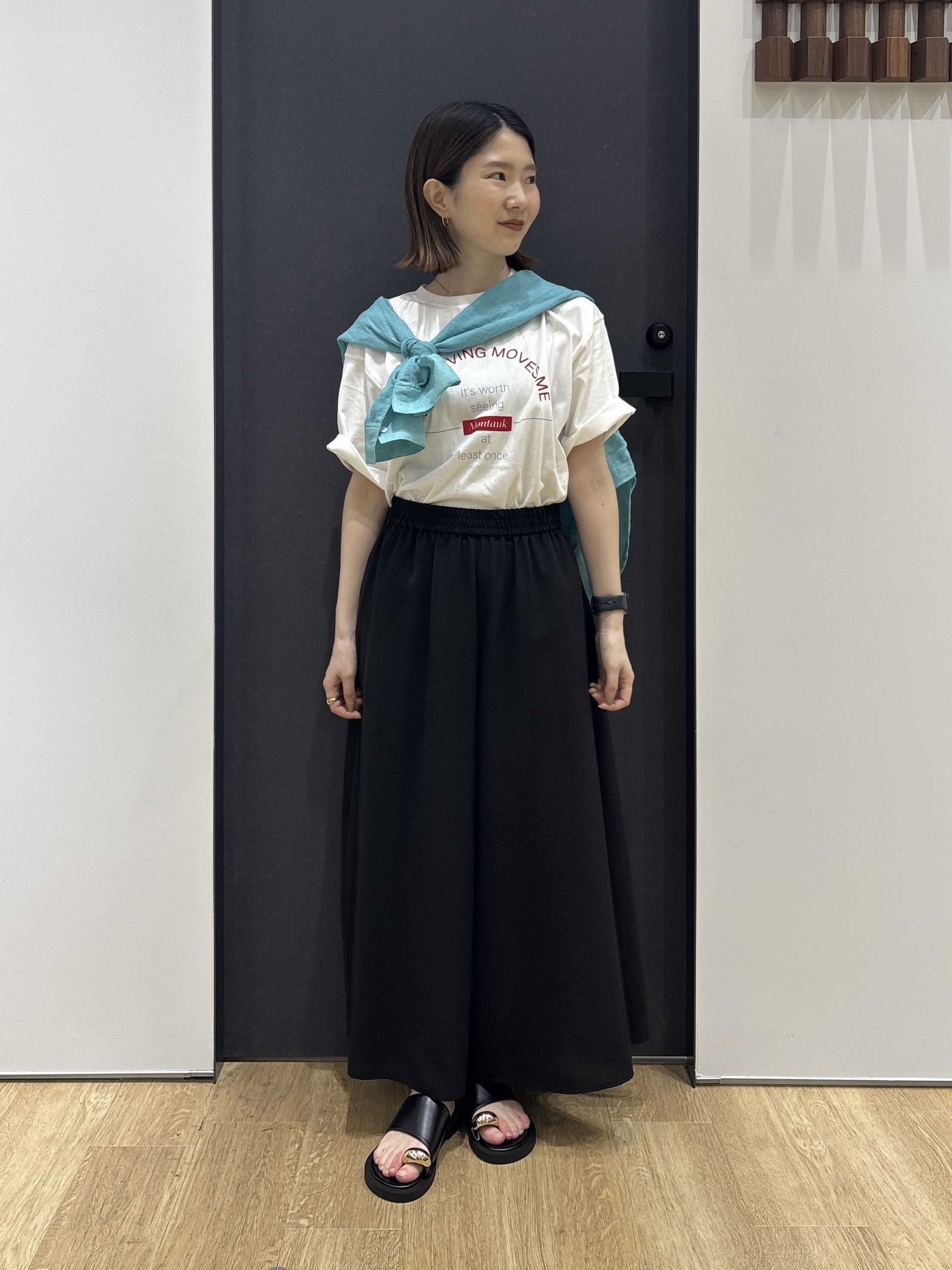 risaさんの「Dessin｜【洗える】オーガニックコットンロゴTシャツ」を使ったコーディネート