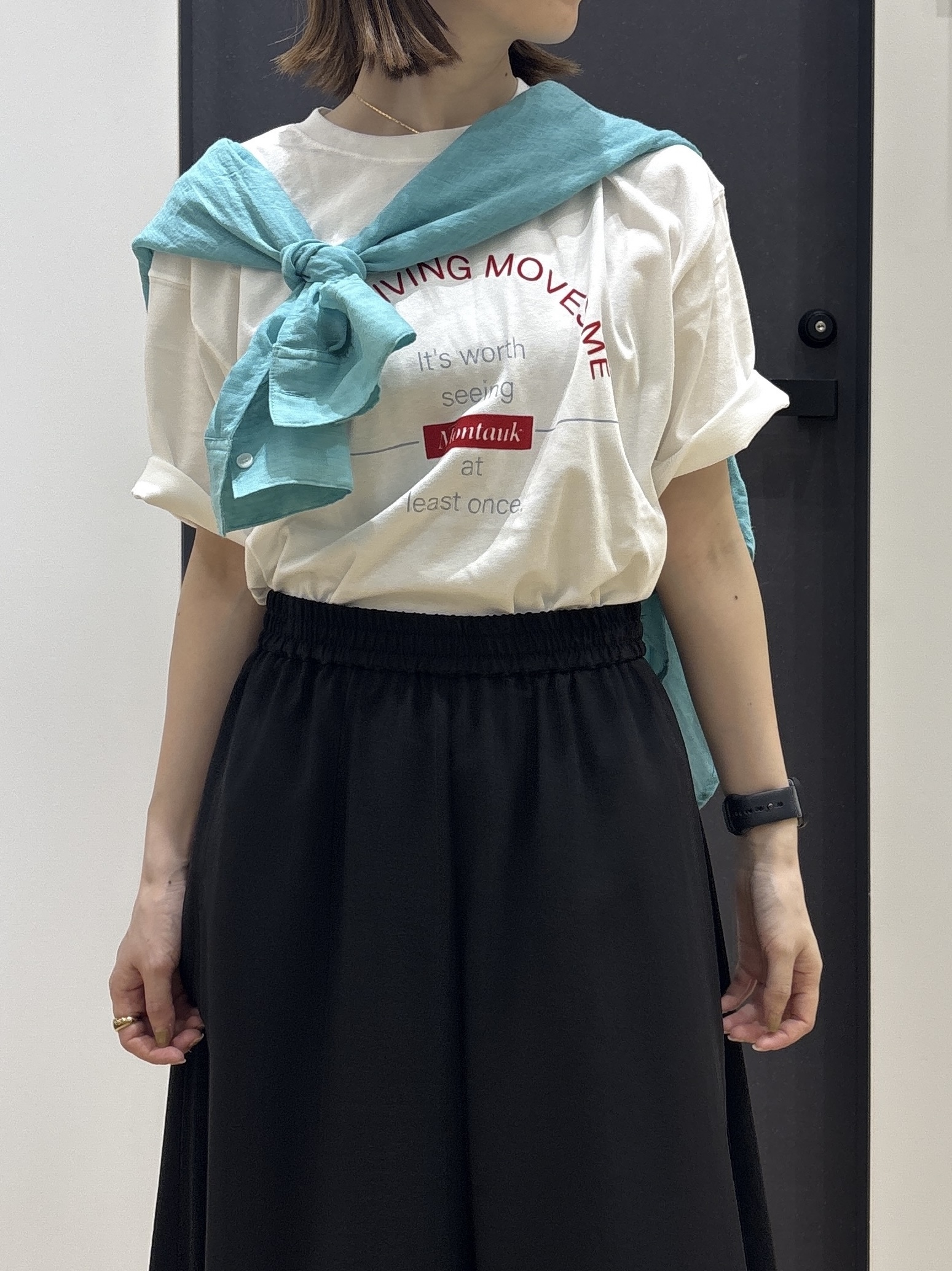 risaさんの「Dessin｜【洗える】オーガニックコットンロゴTシャツ」を使ったコーディネート