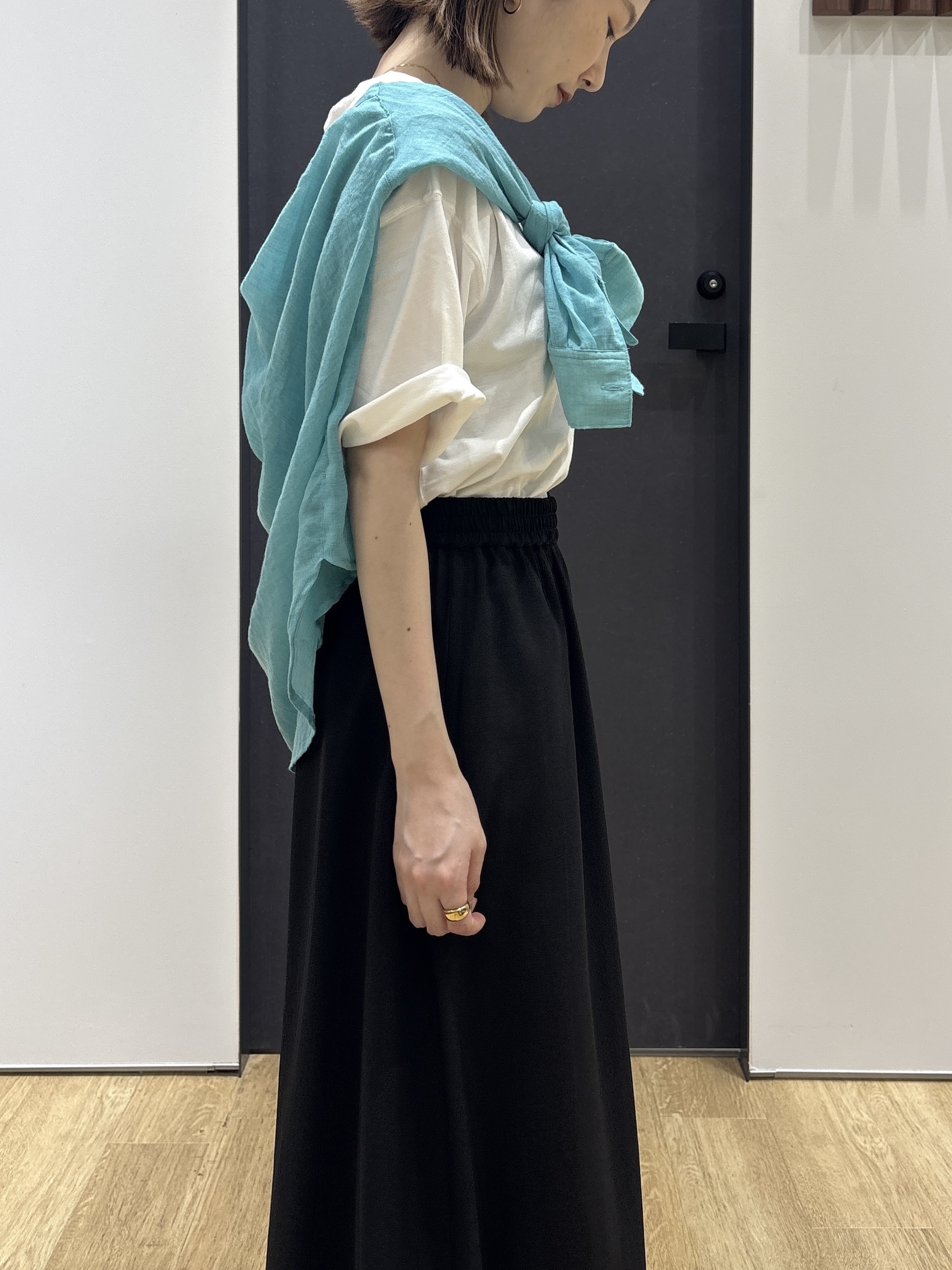 risaさんの「Dessin｜【洗える】オーガニックコットンロゴTシャツ」を使ったコーディネート