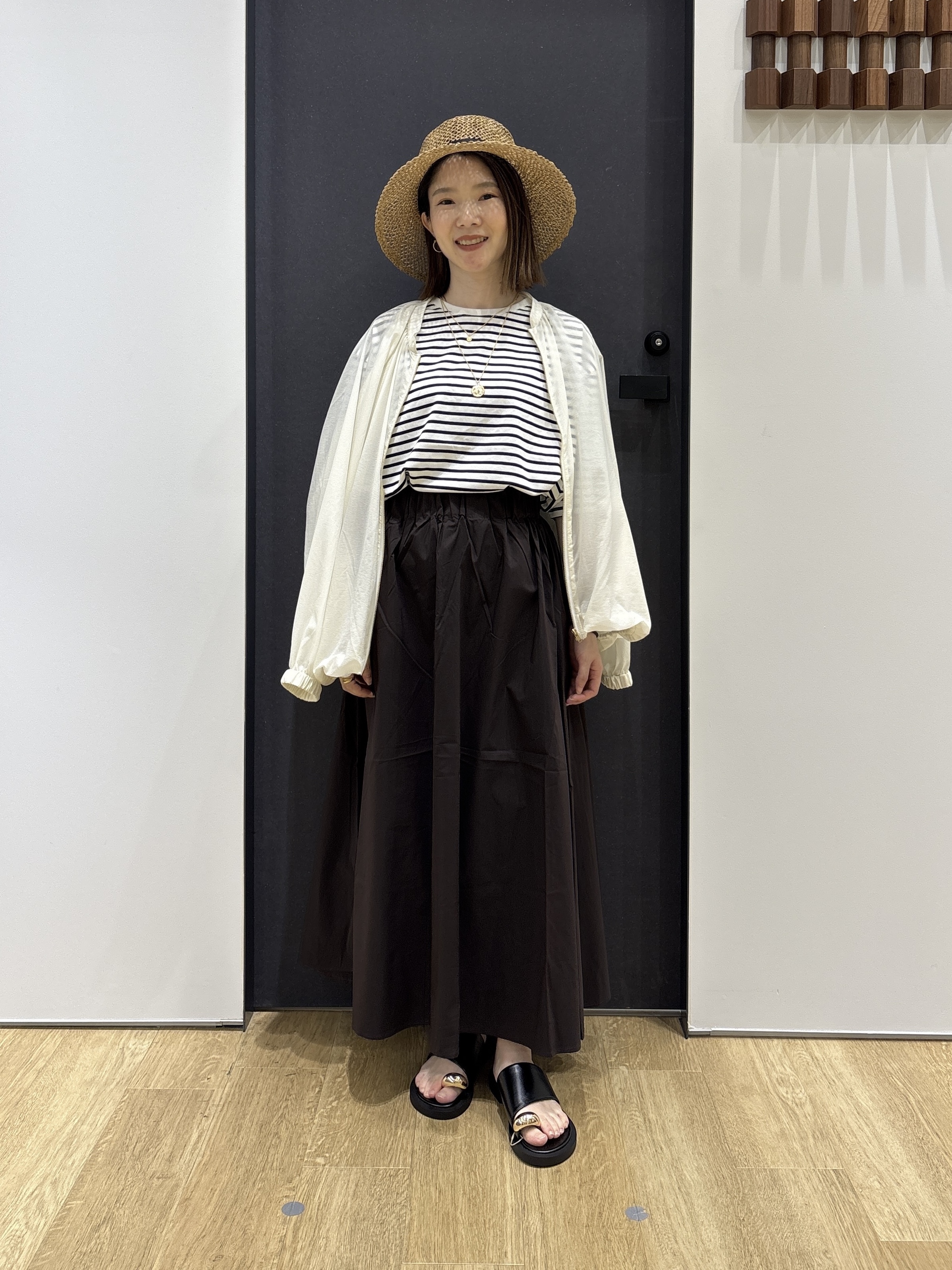 risaさんの「Dessin｜【洗える】シアーナイロンジップブルゾン」を使ったコーディネート
