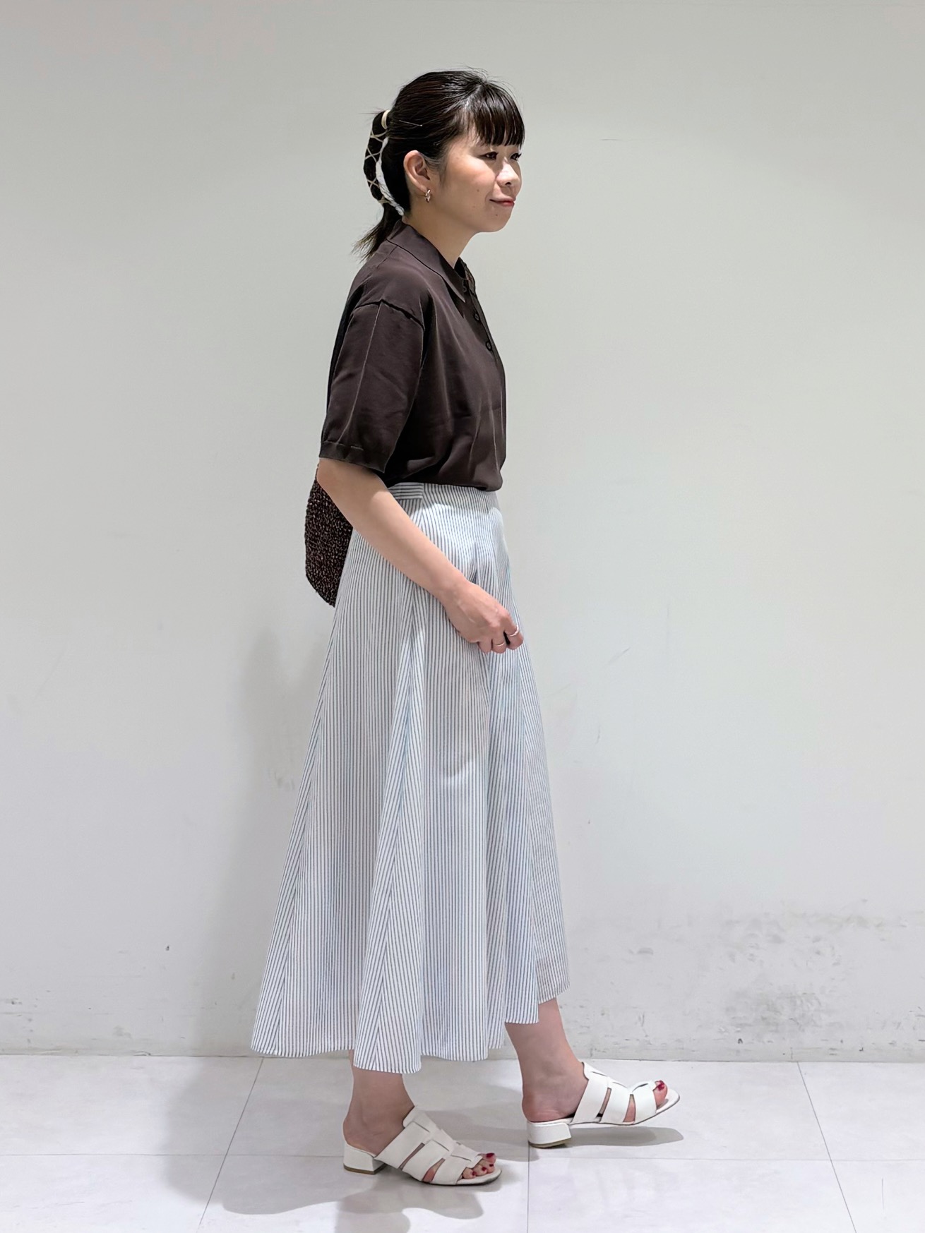 tsuyuさんの「INDIVI｜【接触冷感／透湿／着る日傘】ノーカラージャケット」を使ったコーディネート