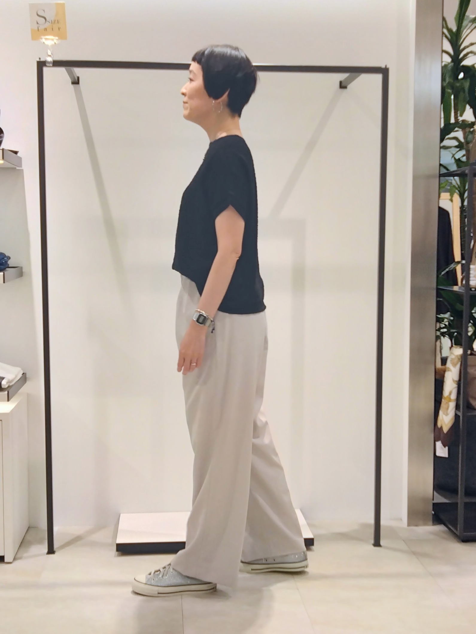 まちこさんの「UNTITLED｜【シワになりにくい/セットアップ可/接触冷感】ハーフスリーブジャケット」を使ったコーディネート