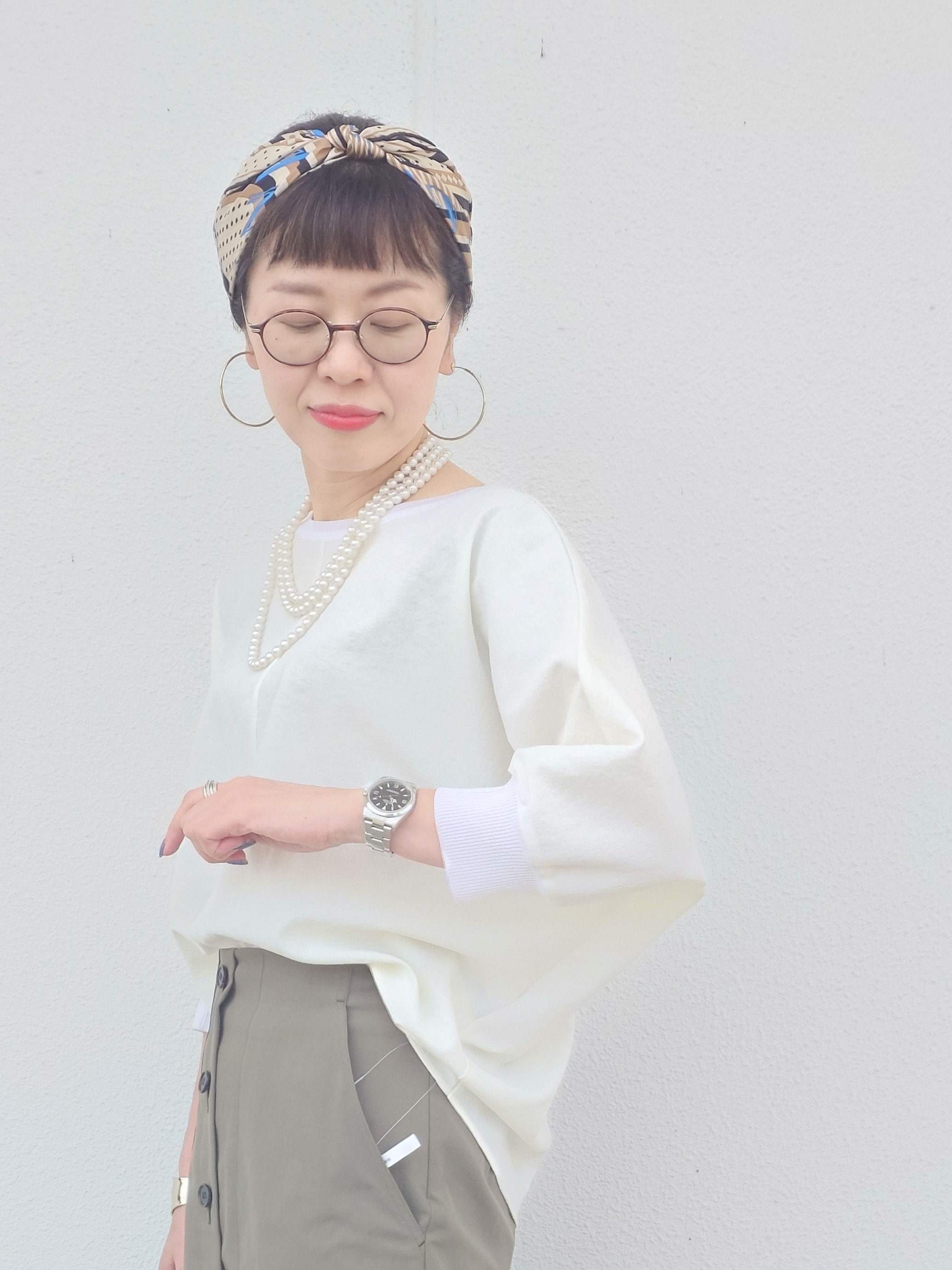 MUTSUKOさんの「UNTITLED｜【吸水速乾/UVカット】ドルマンスリーブブラウス」を使ったコーディネート