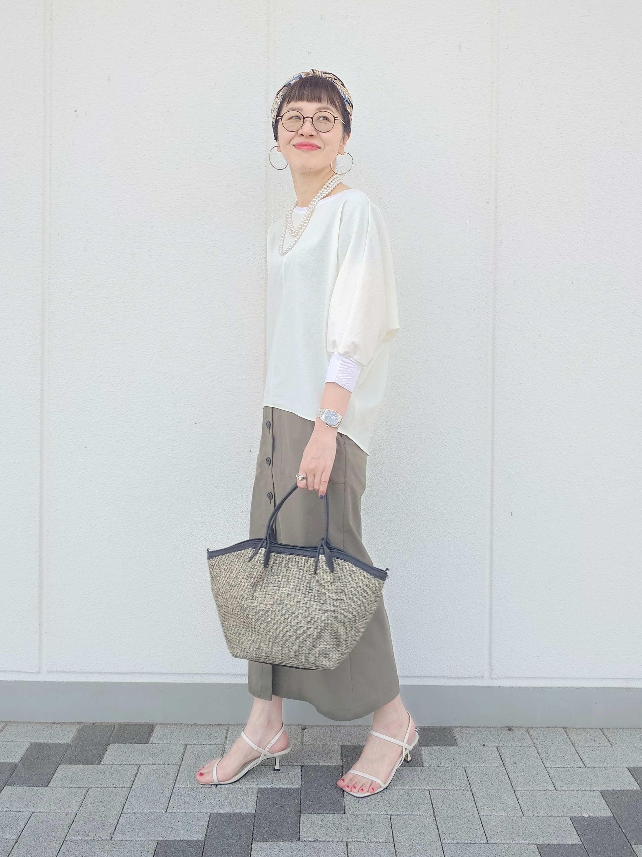 MUTSUKOさんの「UNTITLED｜【吸水速乾/UVカット】ドルマンスリーブブラウス」を使ったコーディネート