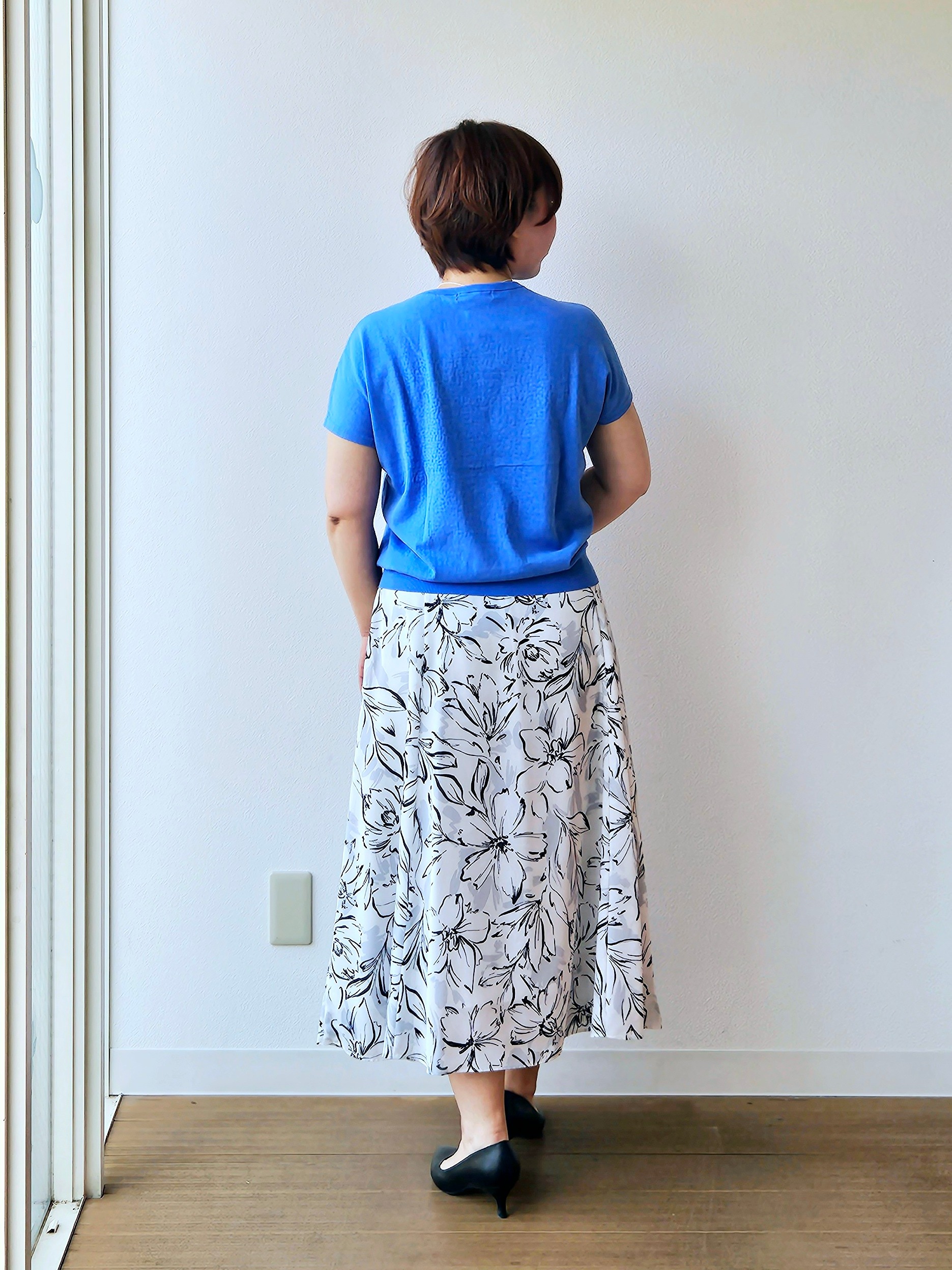やじまさんの「UNTITLED｜【9色展開/アンサンブル可/洗える】コットンベーシックニット」を使ったコーディネート
