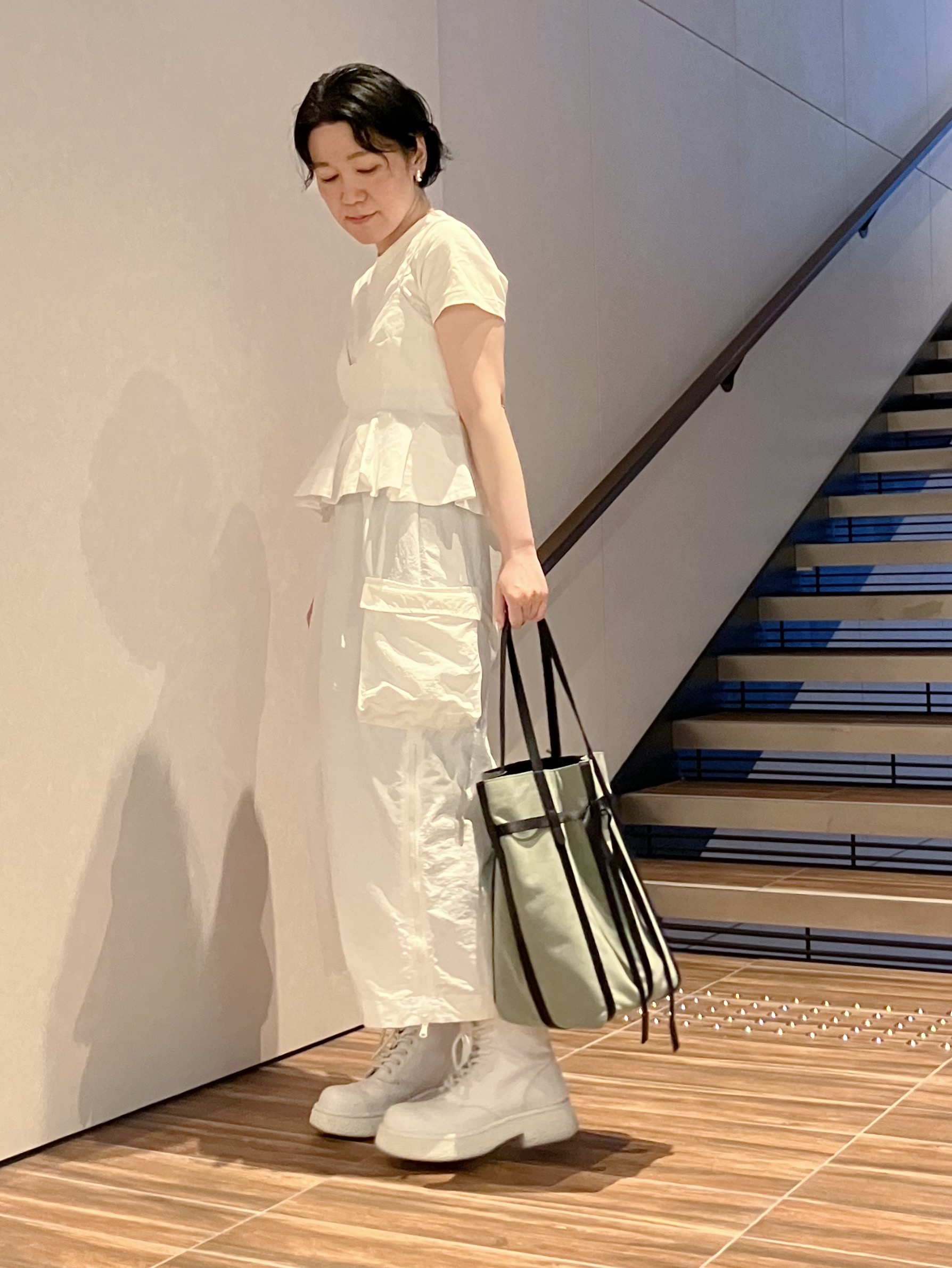 Cさんの「HIROKO HAYASHI｜PANIER CAMOSCIO（パニエ カモッショ）トートバッグ」を使ったコーディネート