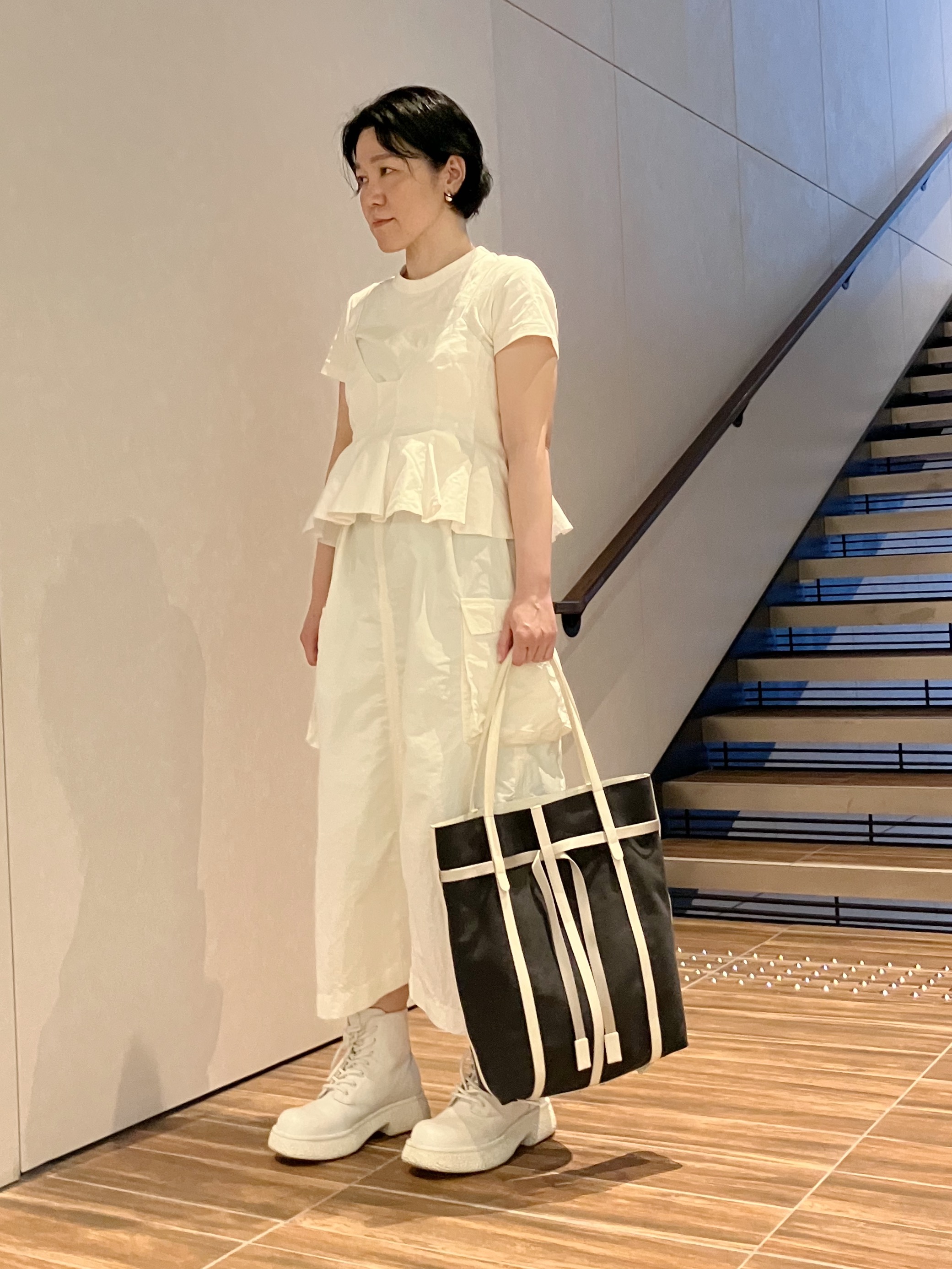Cさんの「HIROKO HAYASHI｜PANIER CAMOSCIO（パニエ カモッショ）トートバッグ」を使ったコーディネート
