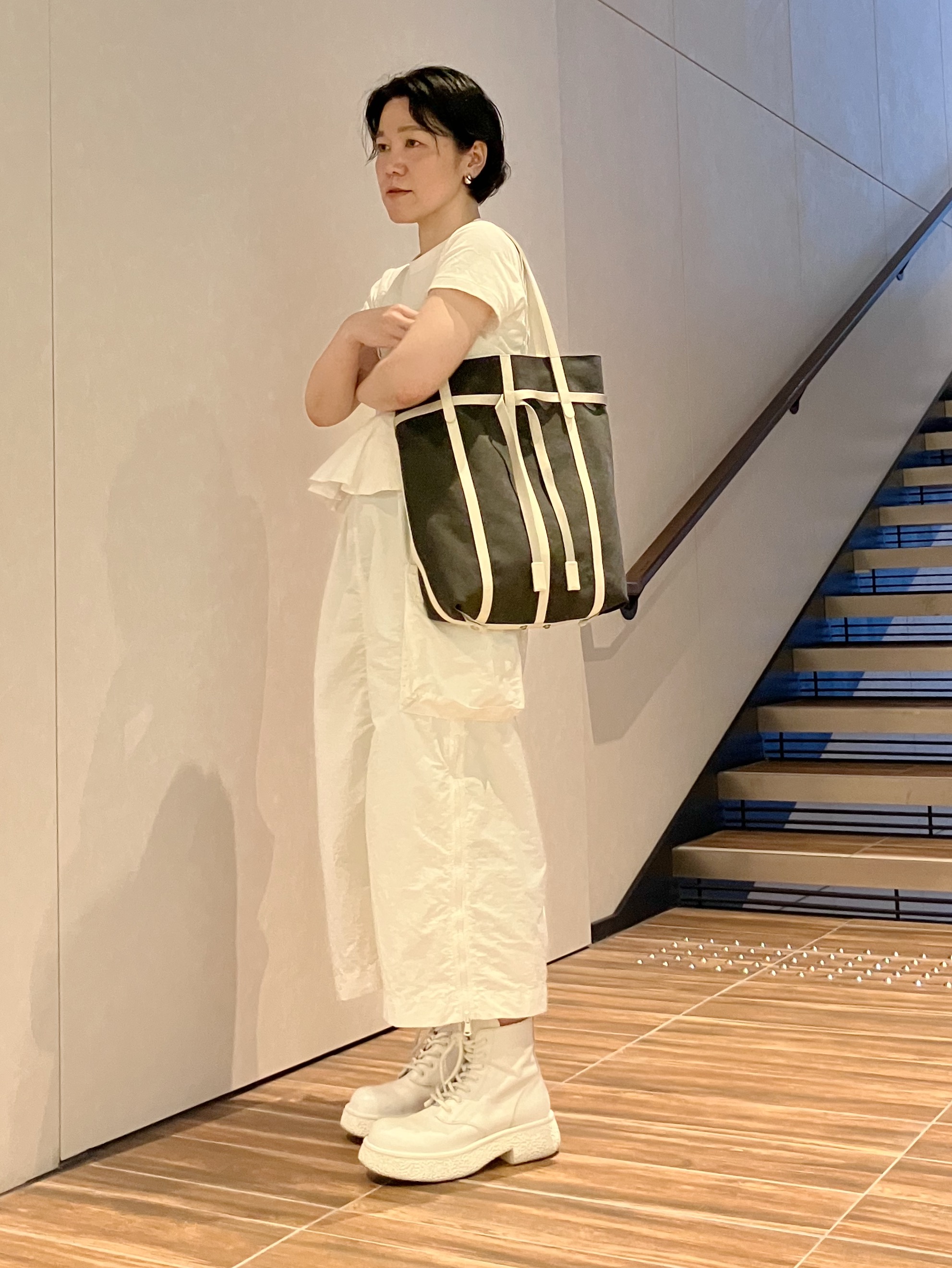 Cさんの「HIROKO HAYASHI｜PANIER CAMOSCIO（パニエ カモッショ）トートバッグ」を使ったコーディネート