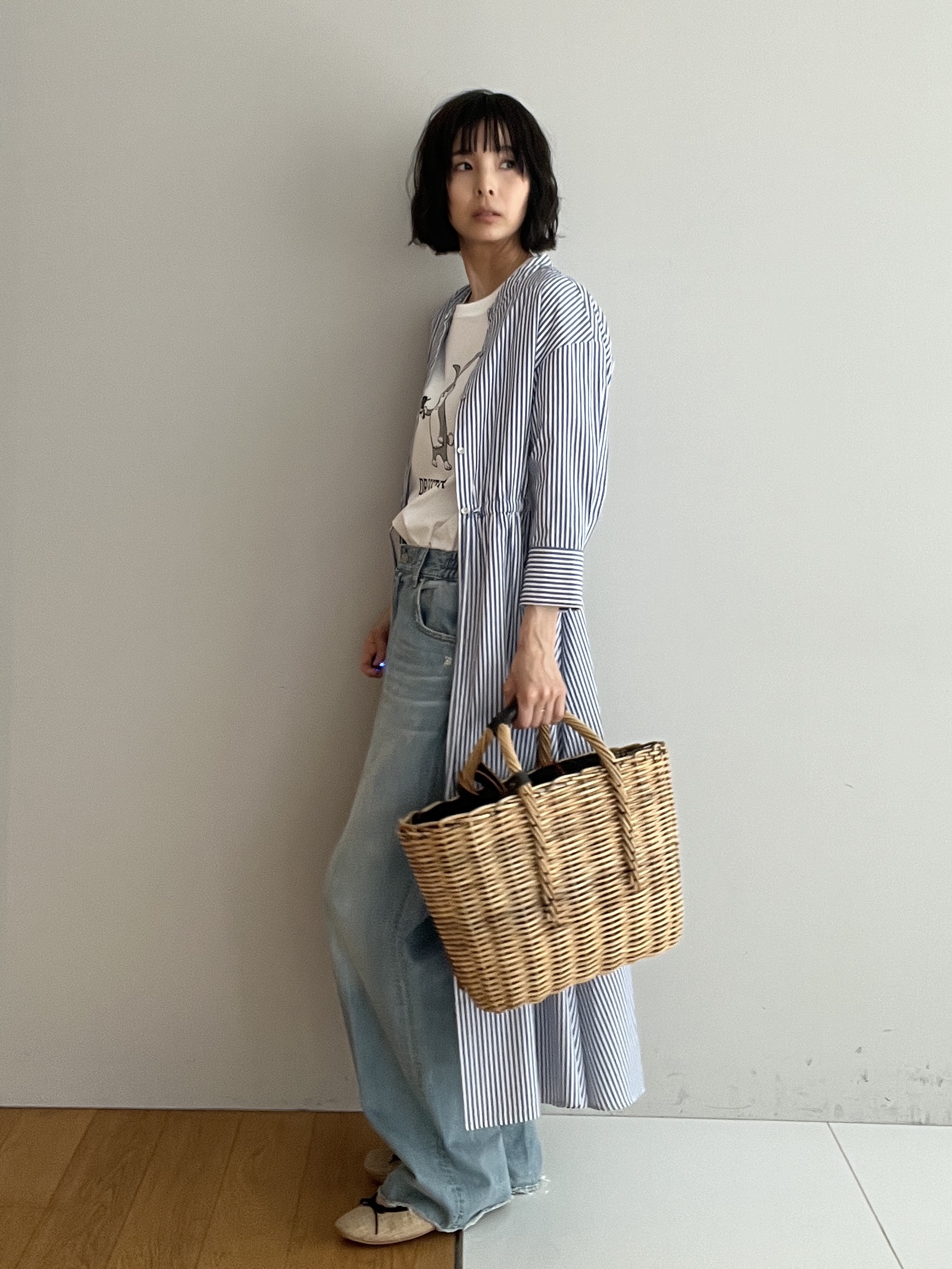 misaさんの「DRESSTERIOR｜【接触冷感／抗菌防臭／消臭】アイスクリアコットン ピストルラビットT」を使ったコーディネート