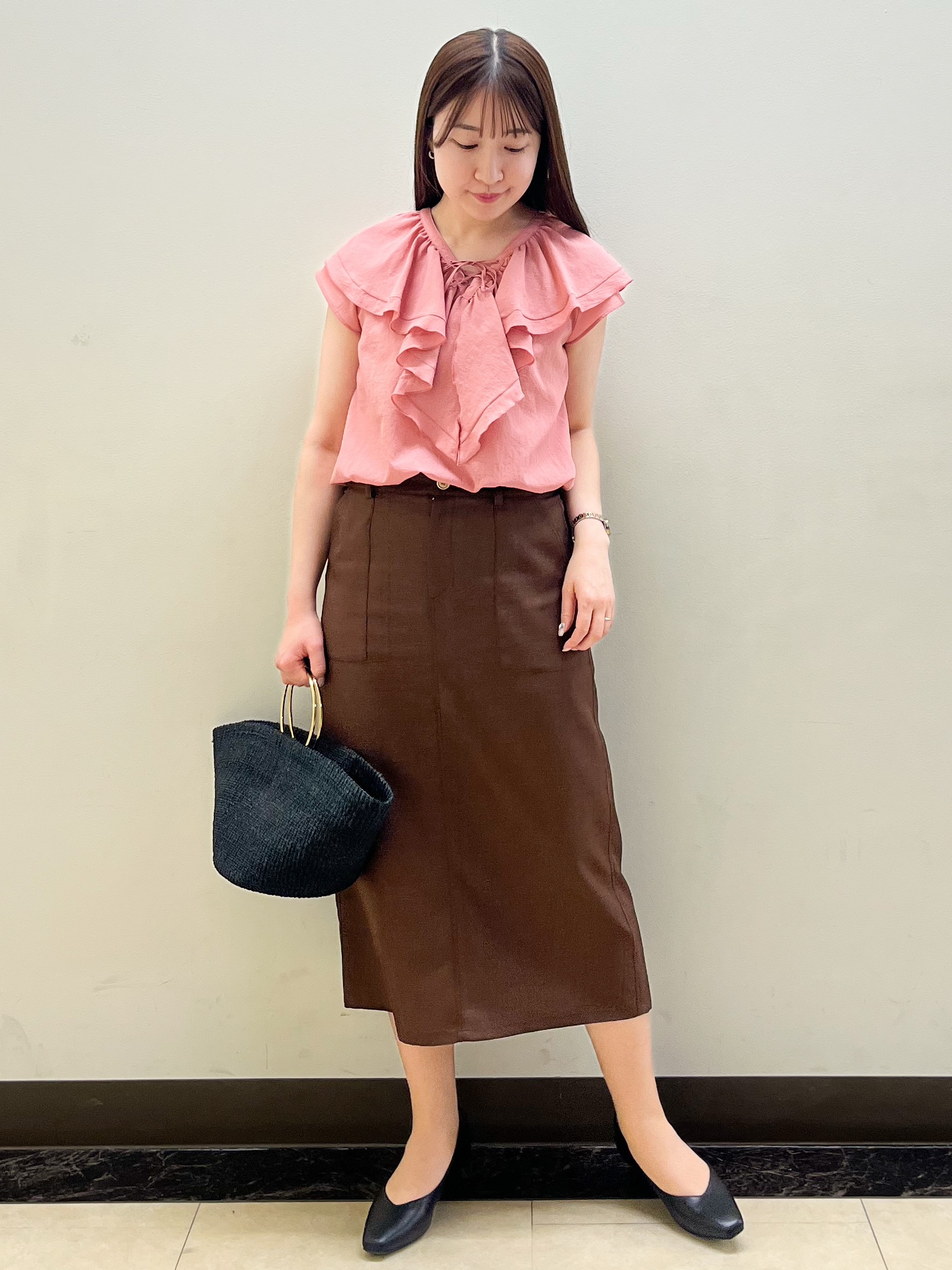 mikikoさんの「Reflect｜【マシンウォッシャブル】フリルブラウス」を使ったコーディネート