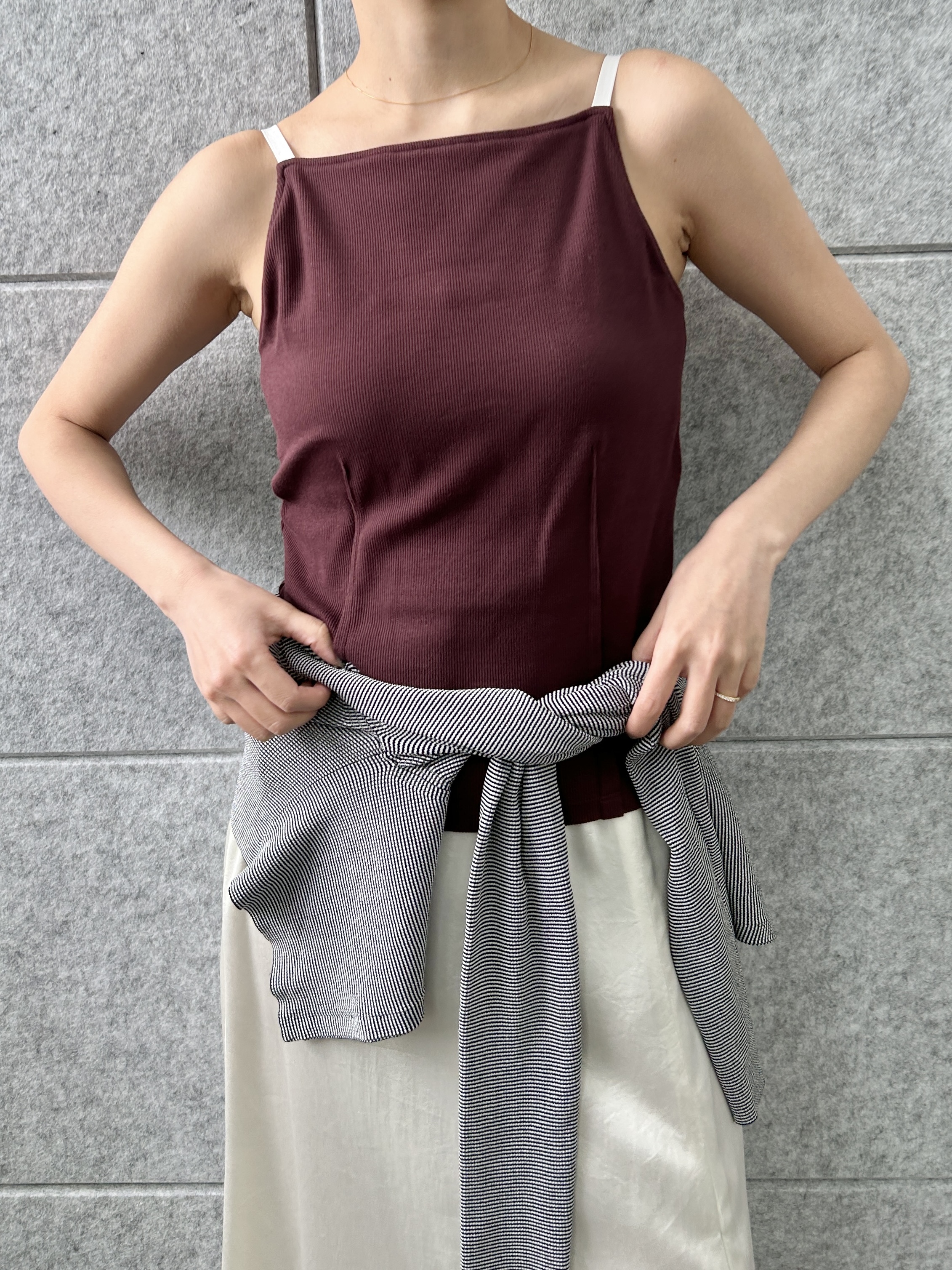 harunaさんの「CODE A｜【Cup-in】edge line camisole」を使ったコーディネート