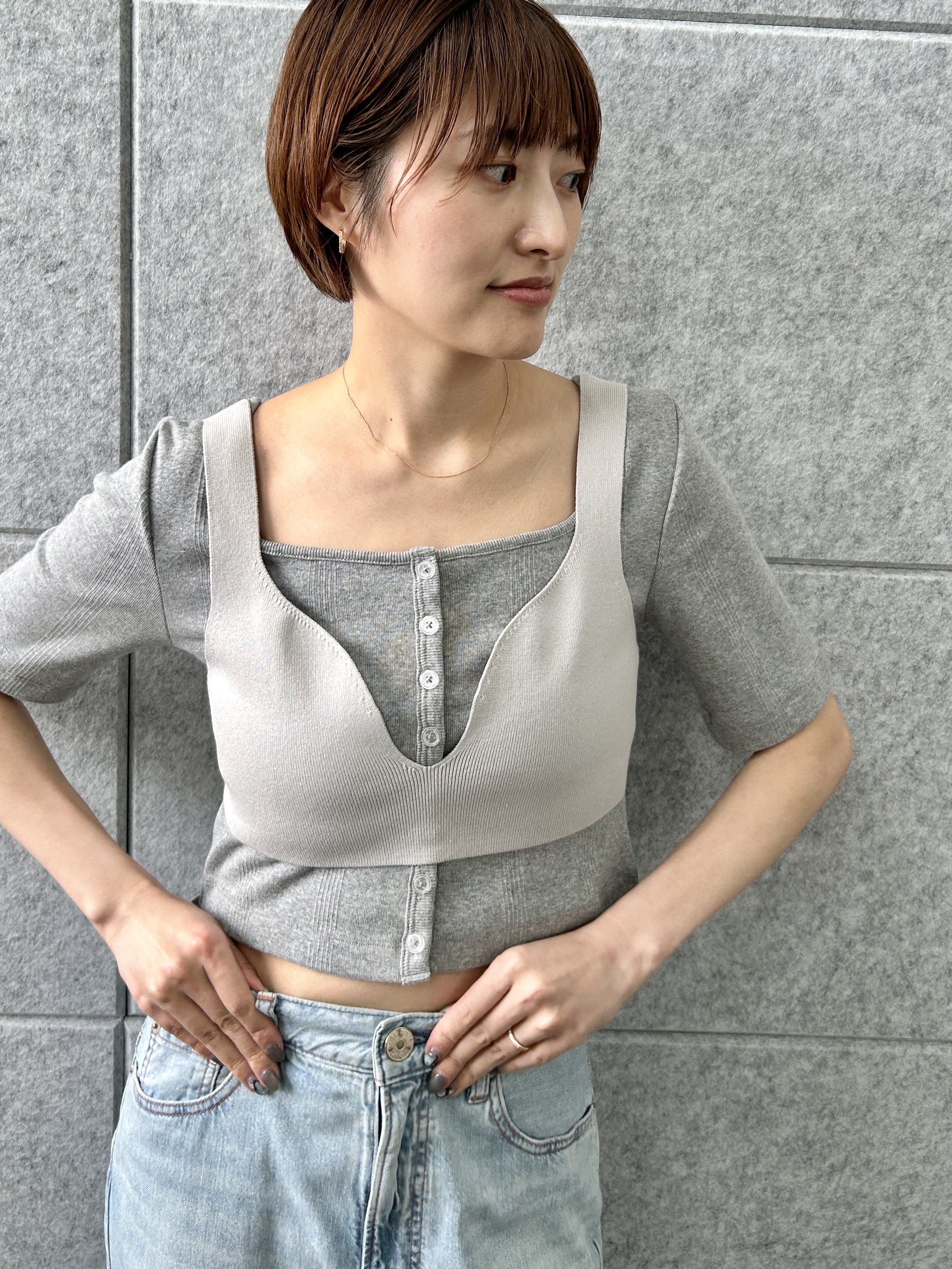 harunaさんの「CODE A｜knit bra」を使ったコーディネート