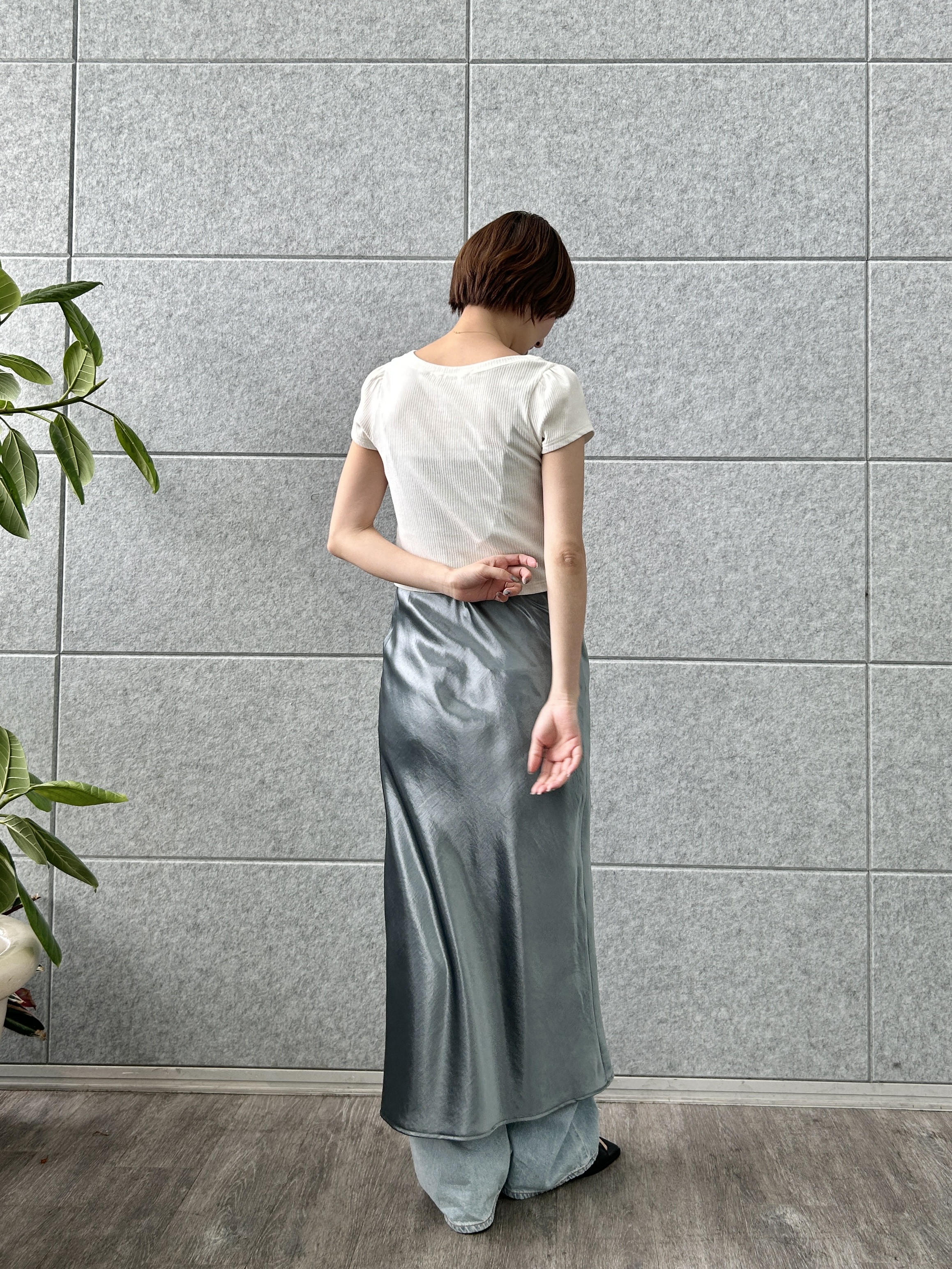 harunaさんの「CODE A｜M everyday rib button tee」を使ったコーディネート
