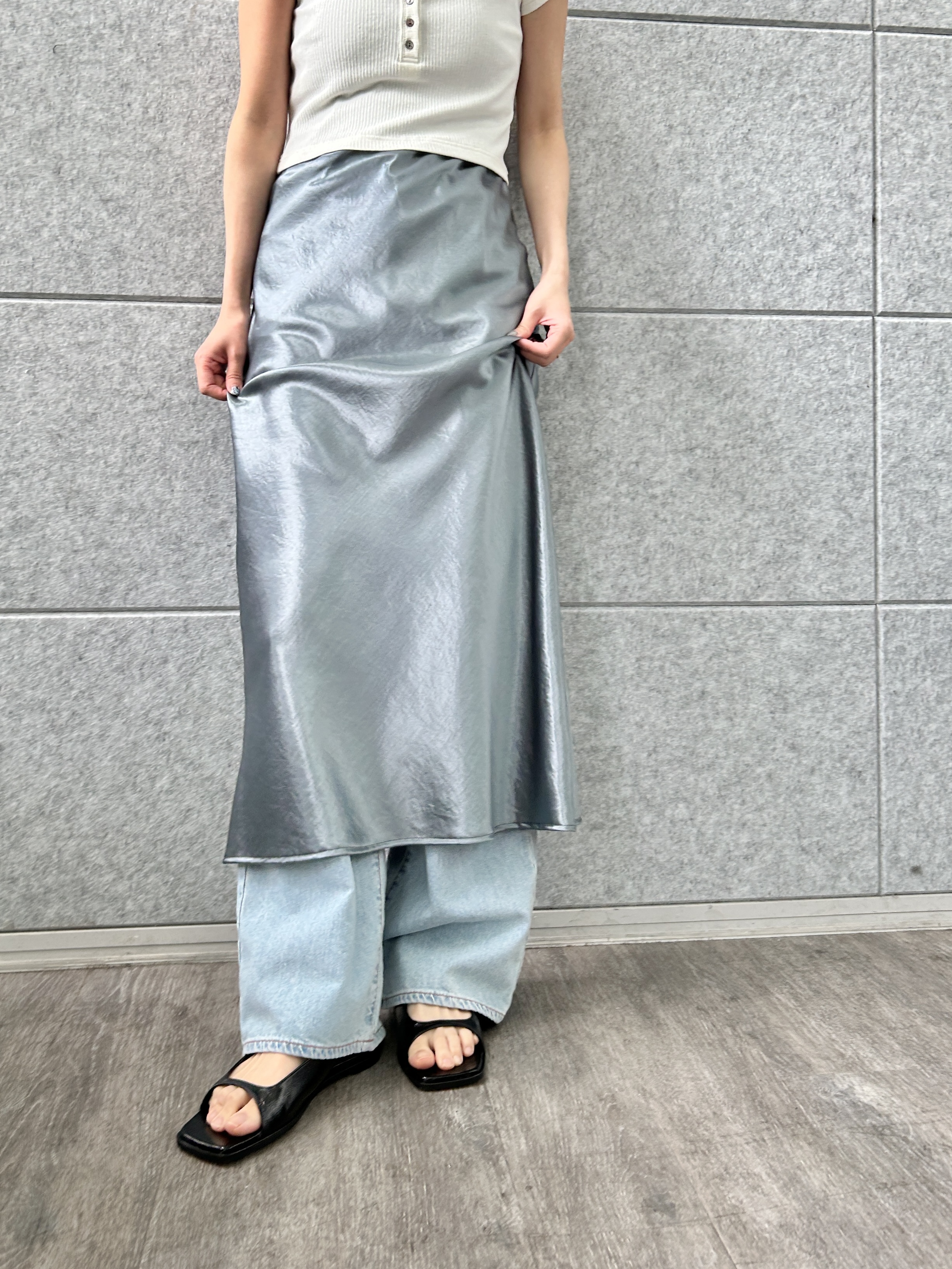 harunaさんの「CODE A｜M everyday rib button tee」を使ったコーディネート
