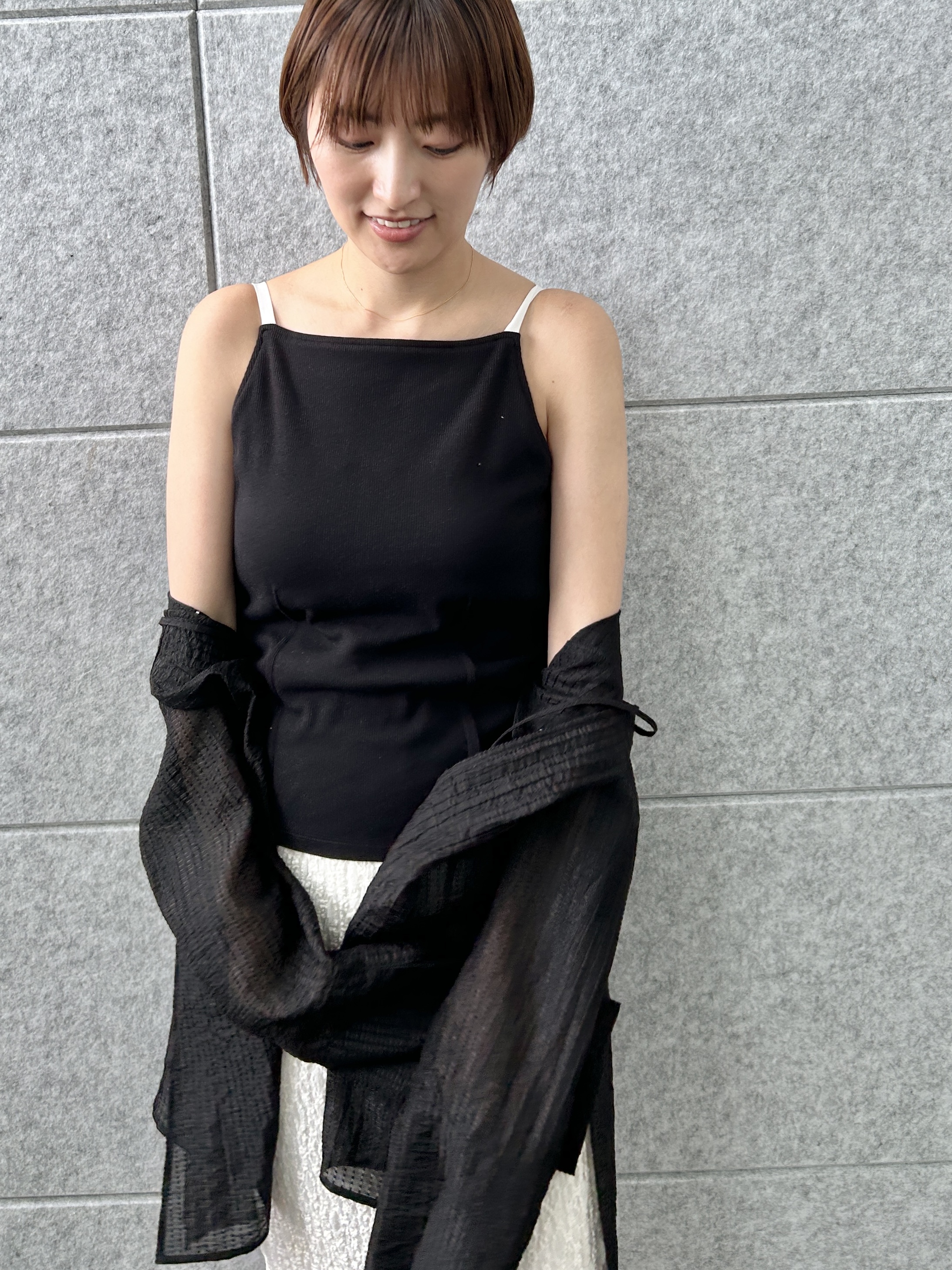 harunaさんの「CODE A｜【Cup-in】edge line camisole」を使ったコーディネート