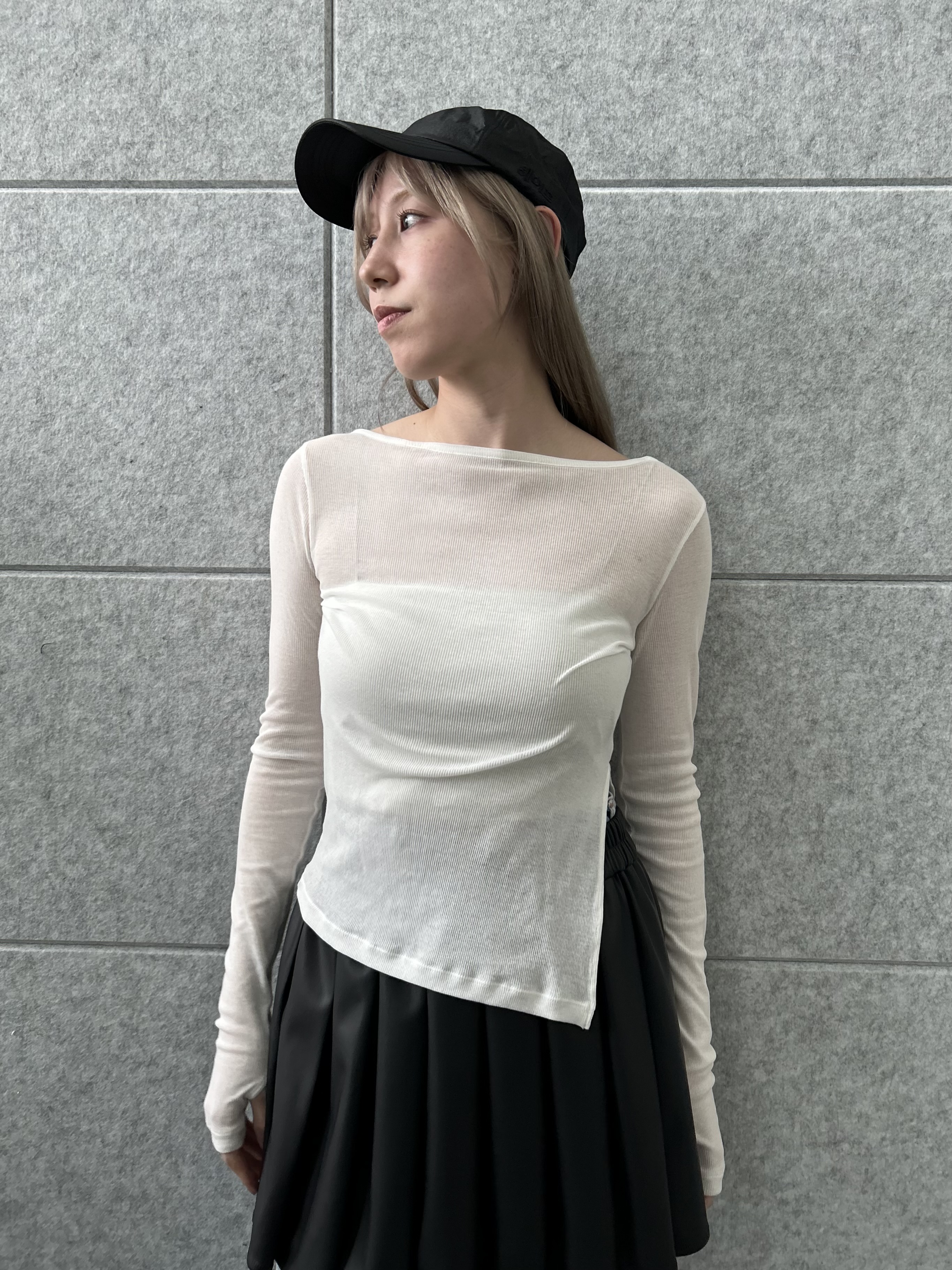 honoka Aさんの「CODE A｜jersey ribbon pullover」を使ったコーディネート
