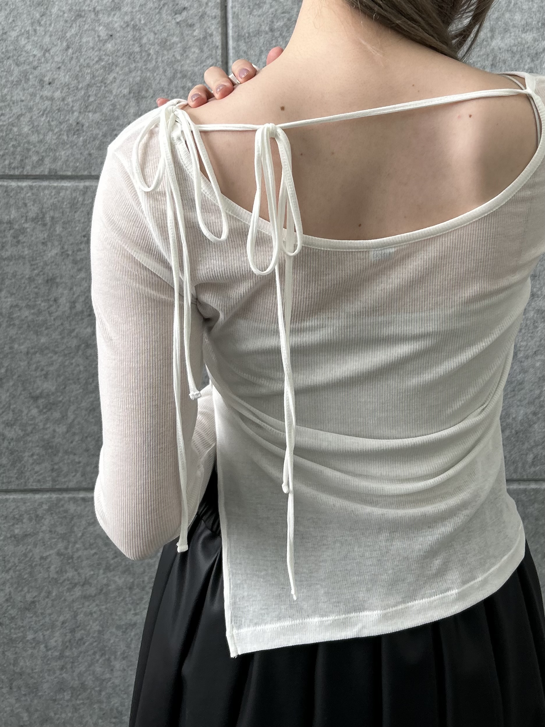 honoka Aさんの「CODE A｜jersey ribbon pullover」を使ったコーディネート