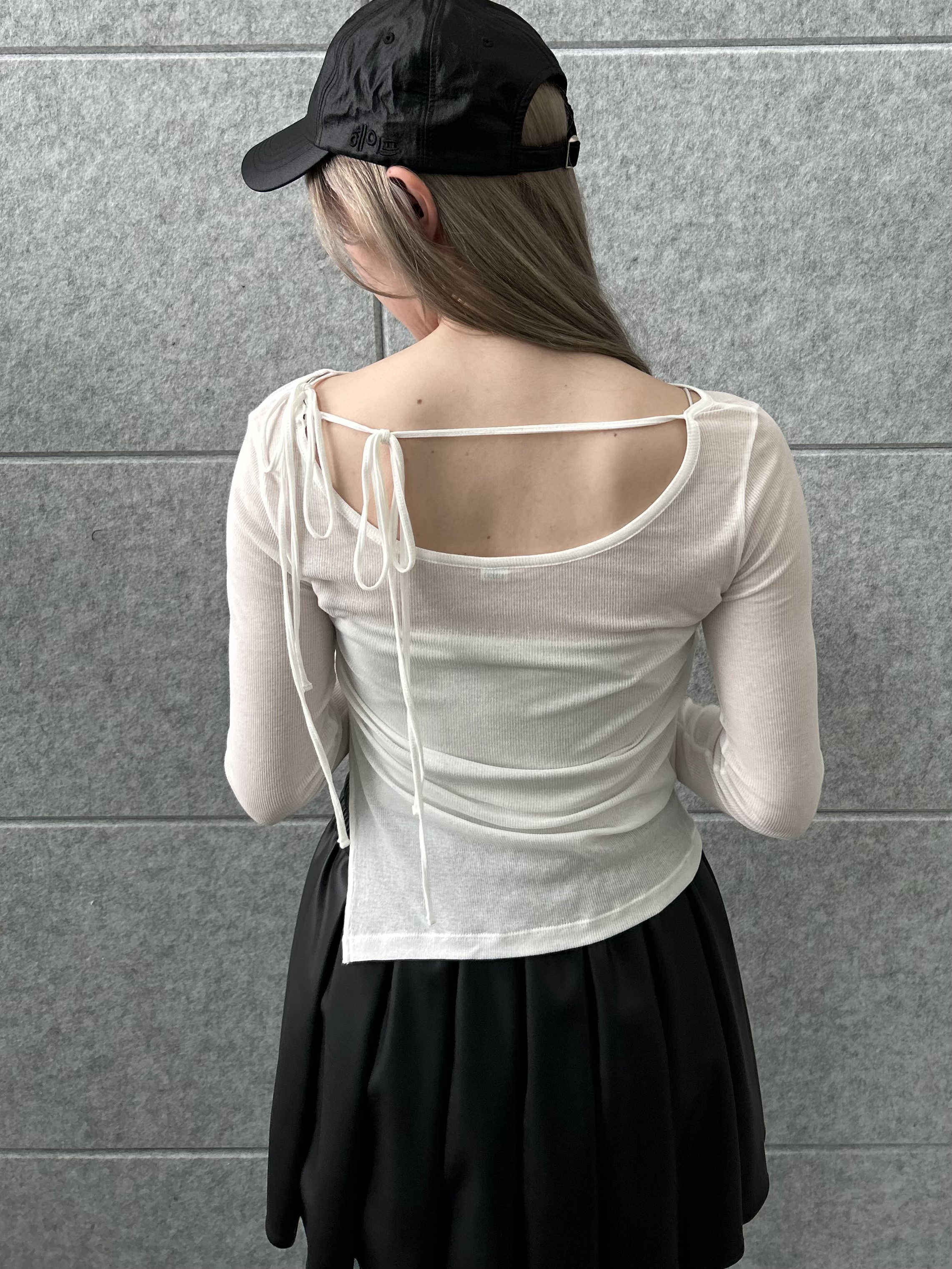 honoka Aさんの「CODE A｜jersey ribbon pullover」を使ったコーディネート
