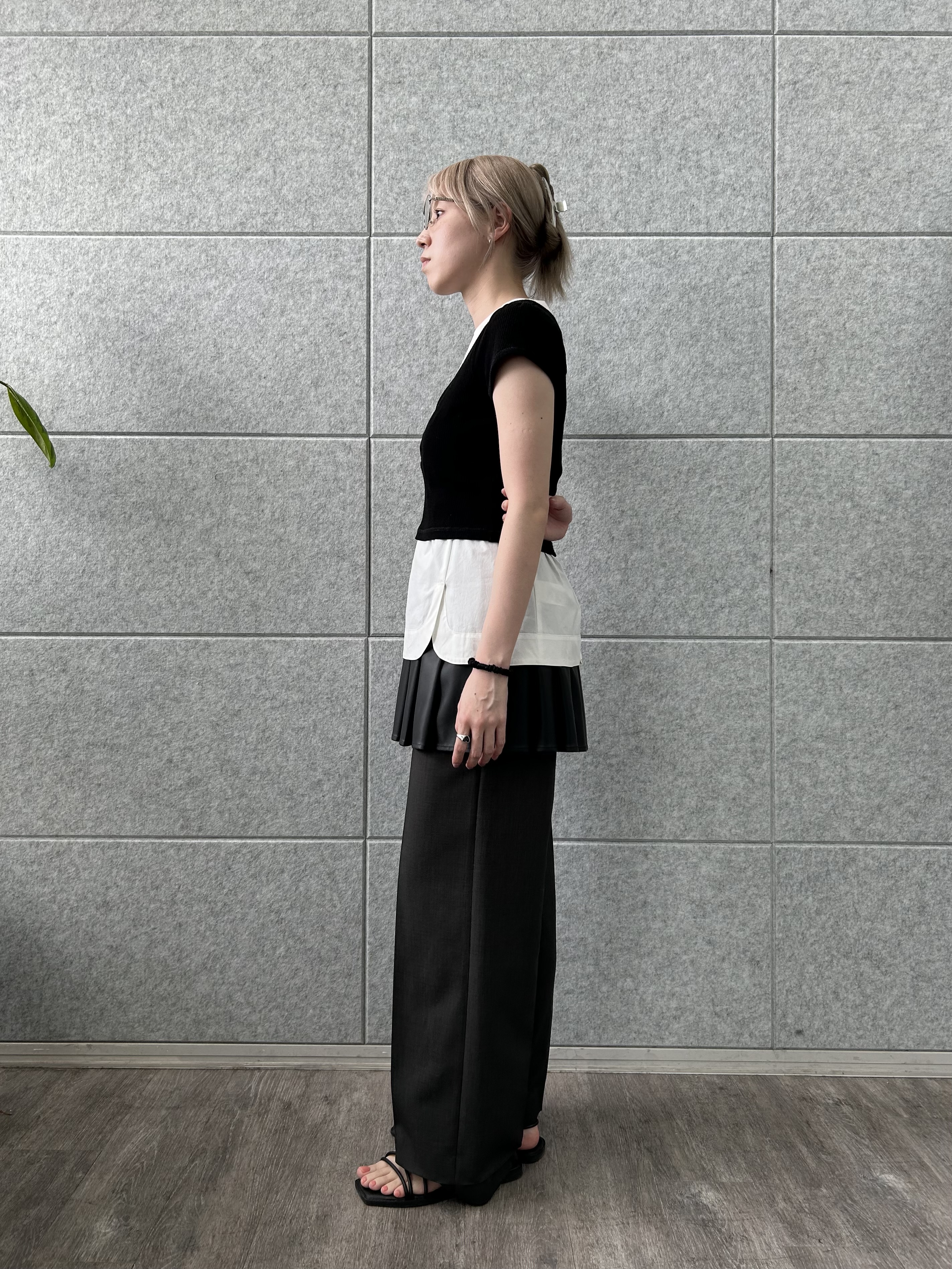 honoka Aさんの「CODE A｜M everyday rib button tee」を使ったコーディネート