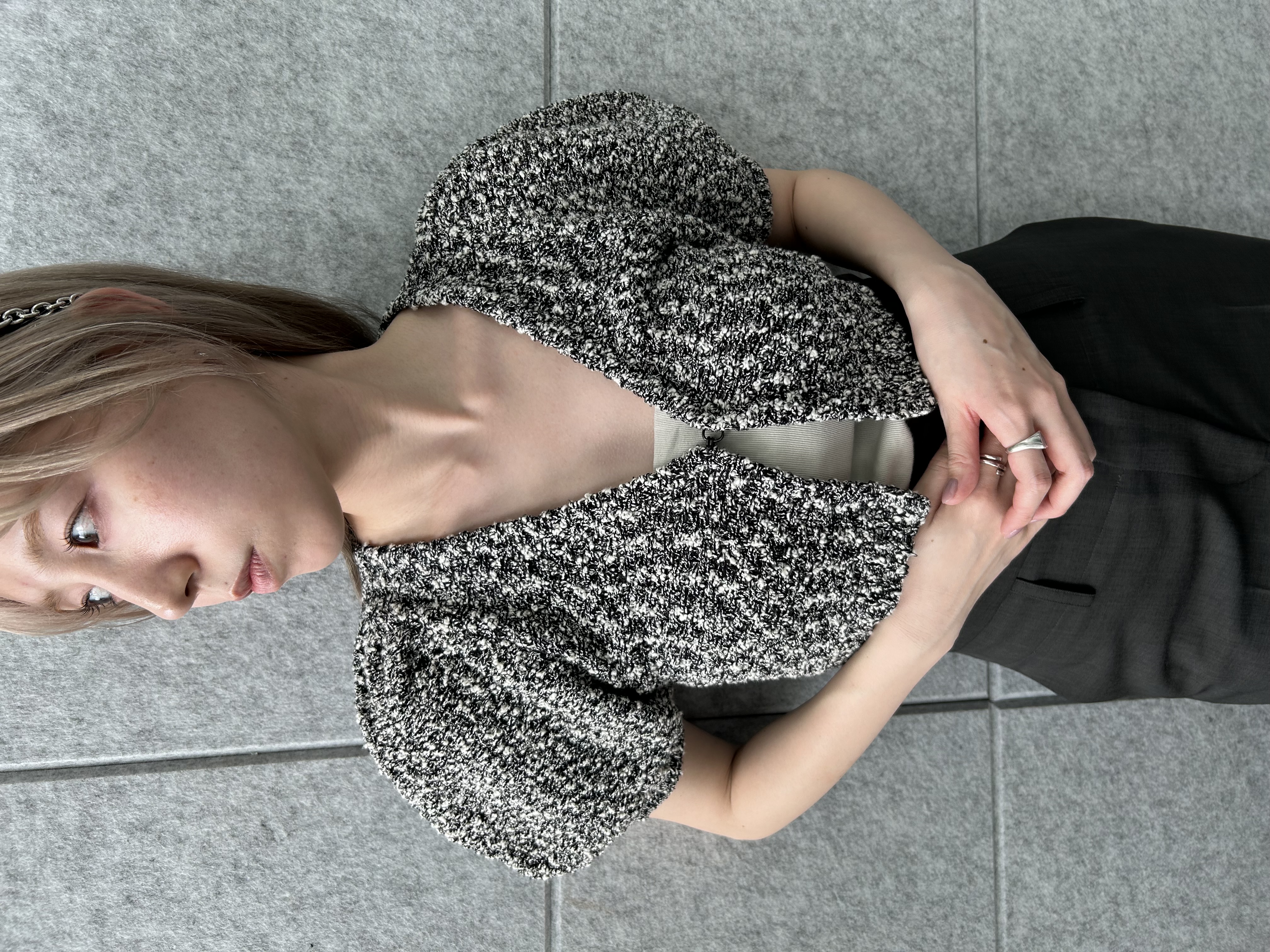 honoka Aさんの「CODE A｜cloudy puff cardigan」を使ったコーディネート