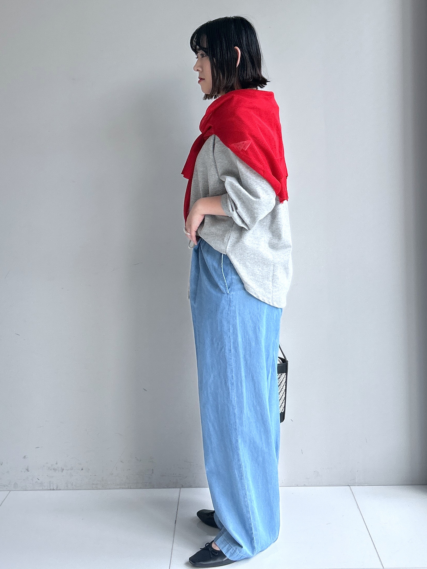 Hirokaさんの「Dessin｜【360度可愛い】バックヘンリーカットソー5分袖」を使ったコーディネート