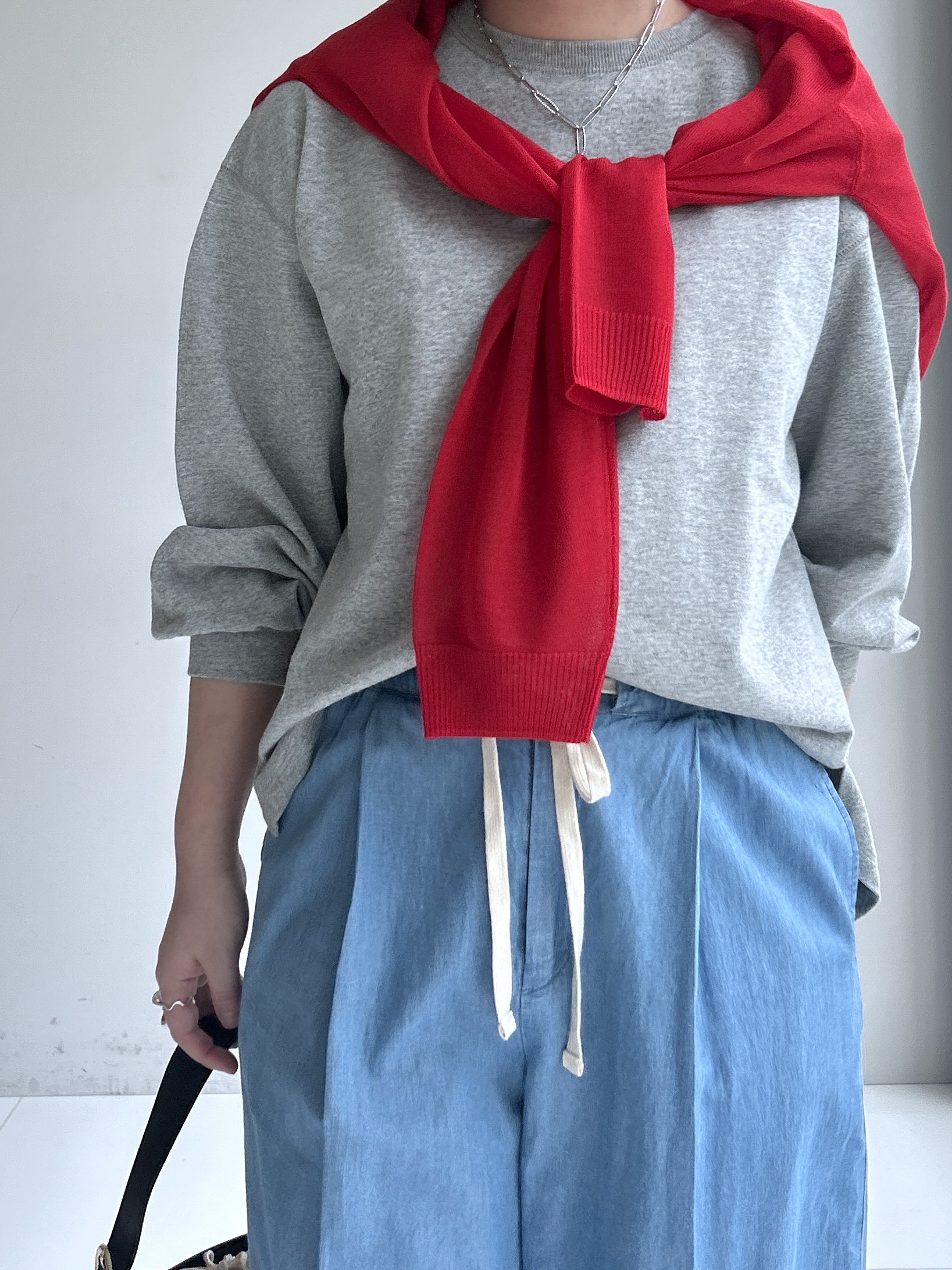 Hirokaさんの「Dessin｜【360度可愛い】バックヘンリーカットソー5分袖」を使ったコーディネート
