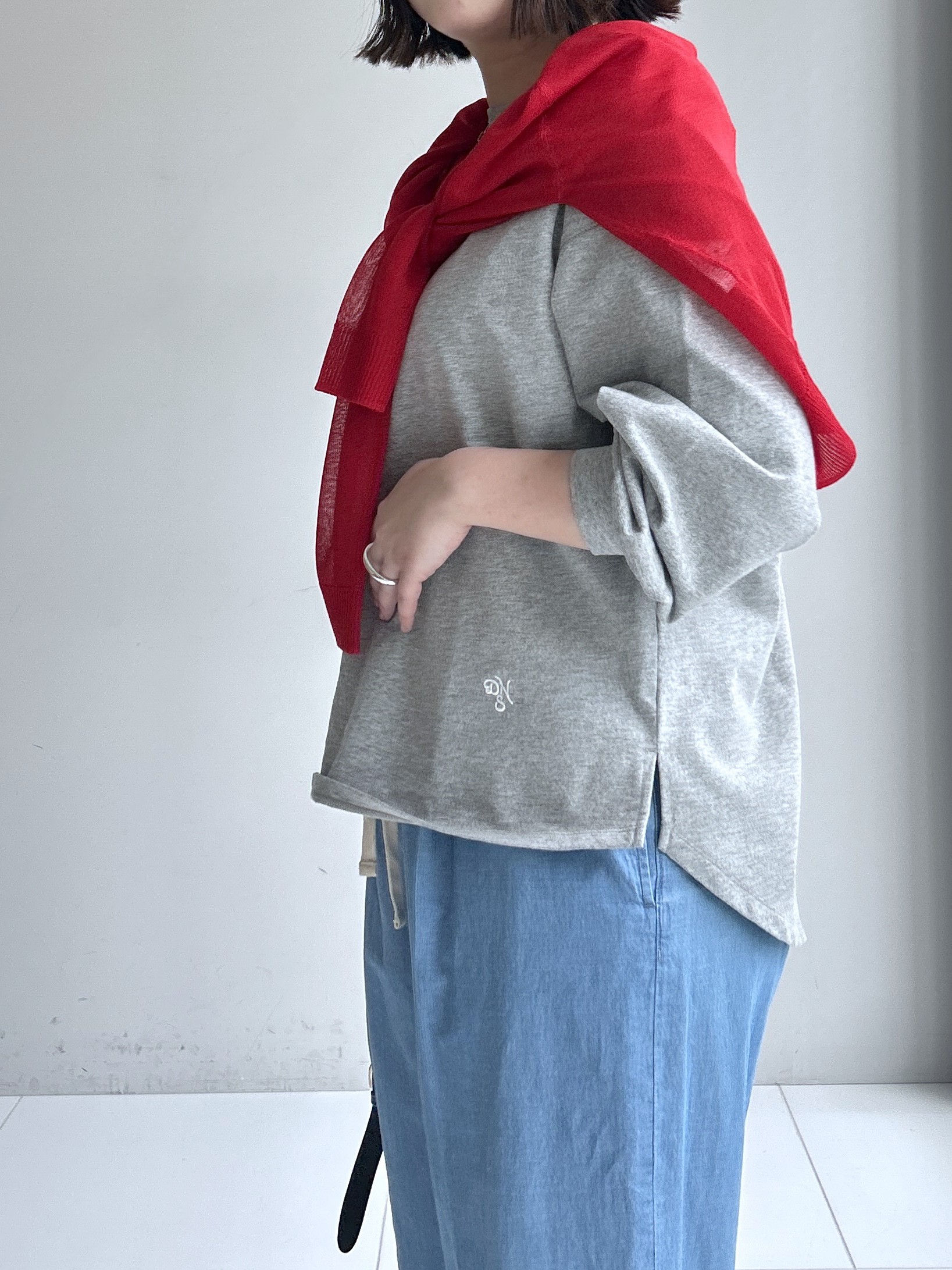 Hirokaさんの「Dessin｜【360度可愛い】バックヘンリーカットソー5分袖」を使ったコーディネート