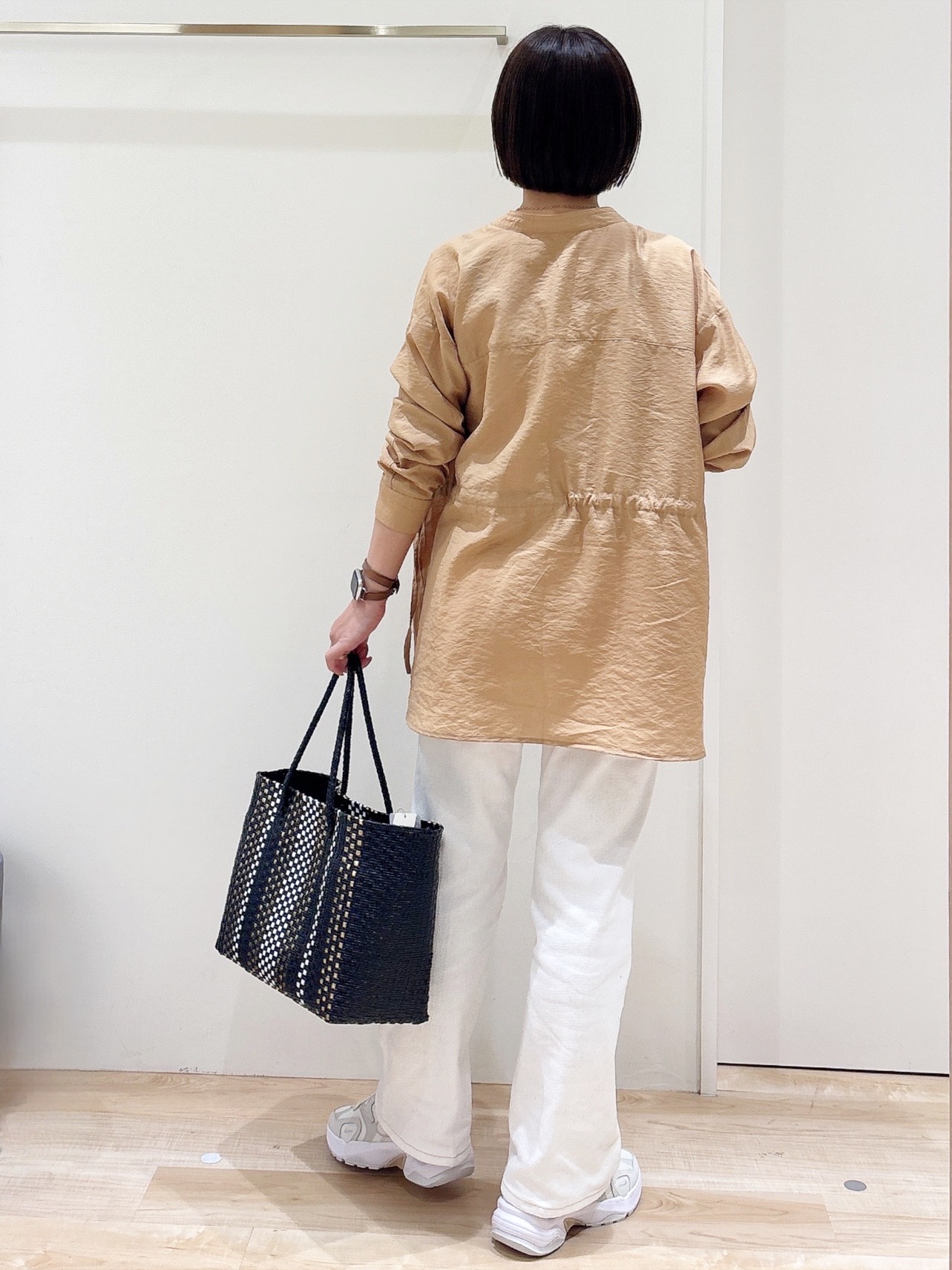 MIYUさんの「grove｜高評価！【体型カバー・洗える】シアーサファリシャツジャケット」を使ったコーディネート