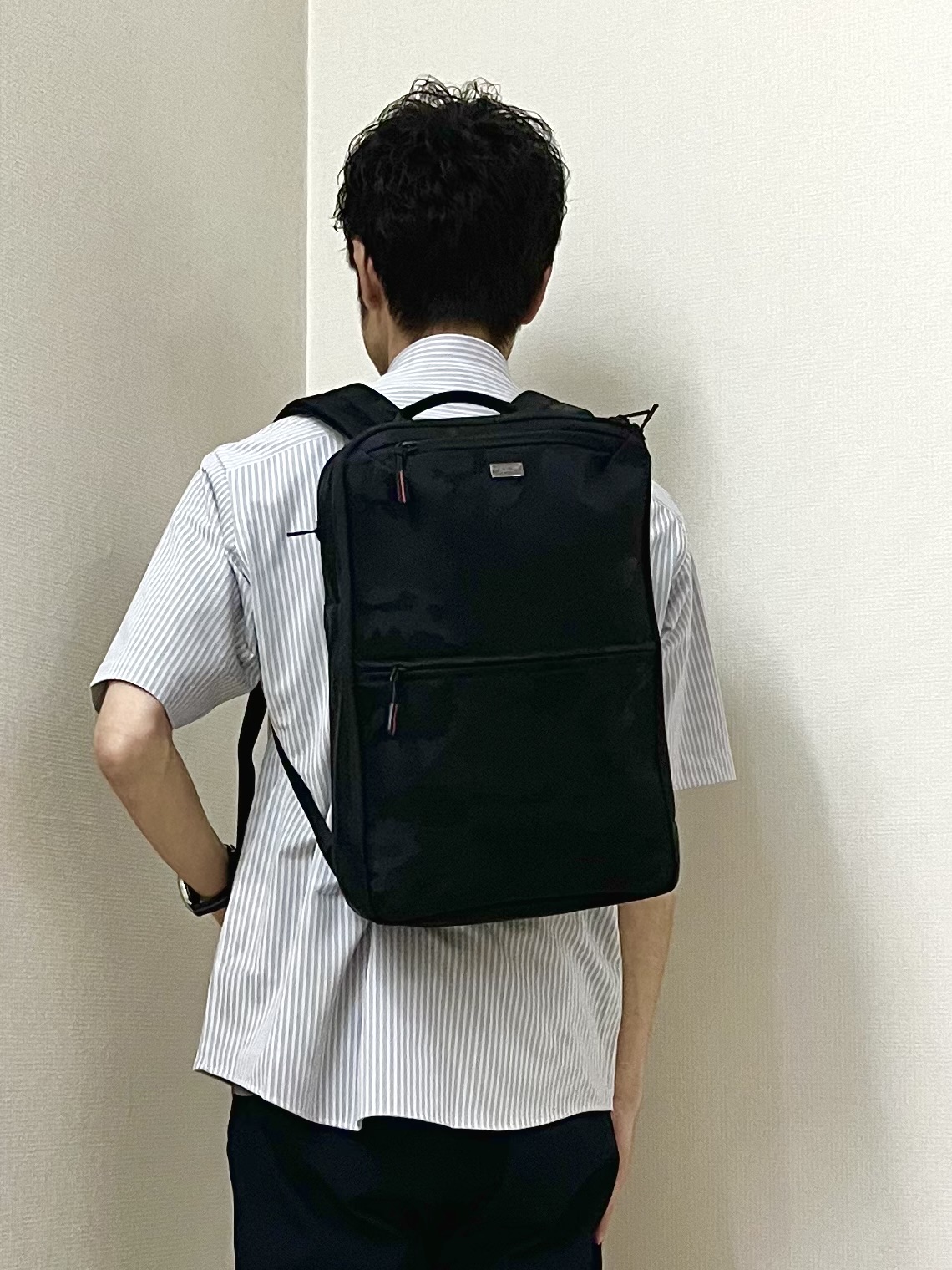 URAさんの「TAKEO KIKUCHI｜【接触冷感】ジャージストライプ シャツ」を使ったコーディネート
