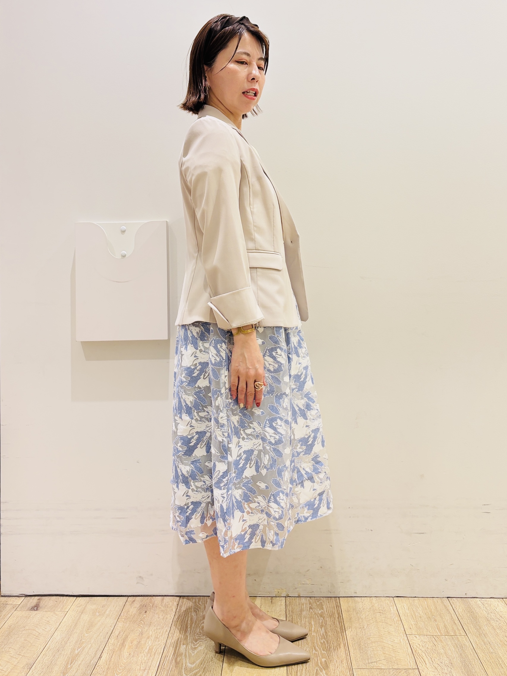 YUKOさんの「index｜【接触冷感／吸水速乾】セットアップ対応ストレッチテーラードジャケット《イージーアイロン／洗濯機OK／」を使ったコーディネート