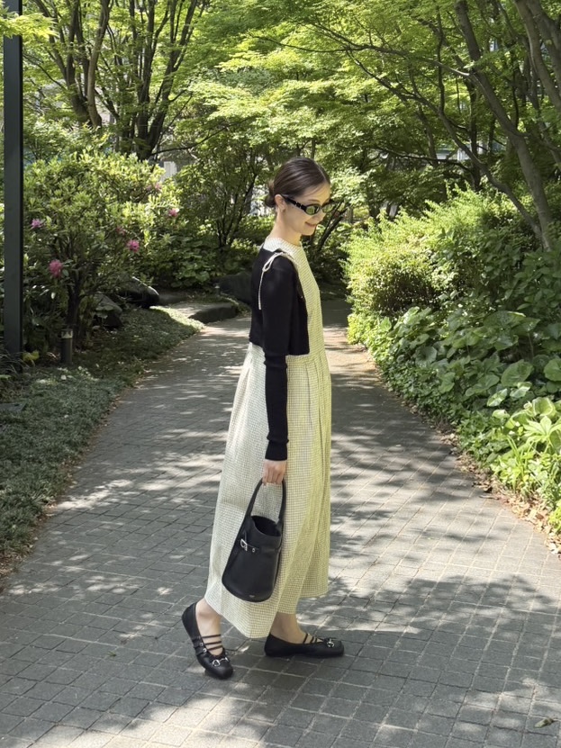 uchi__yamaさんの「CODE A｜shoulder ribbon dress」を使ったコーディネート