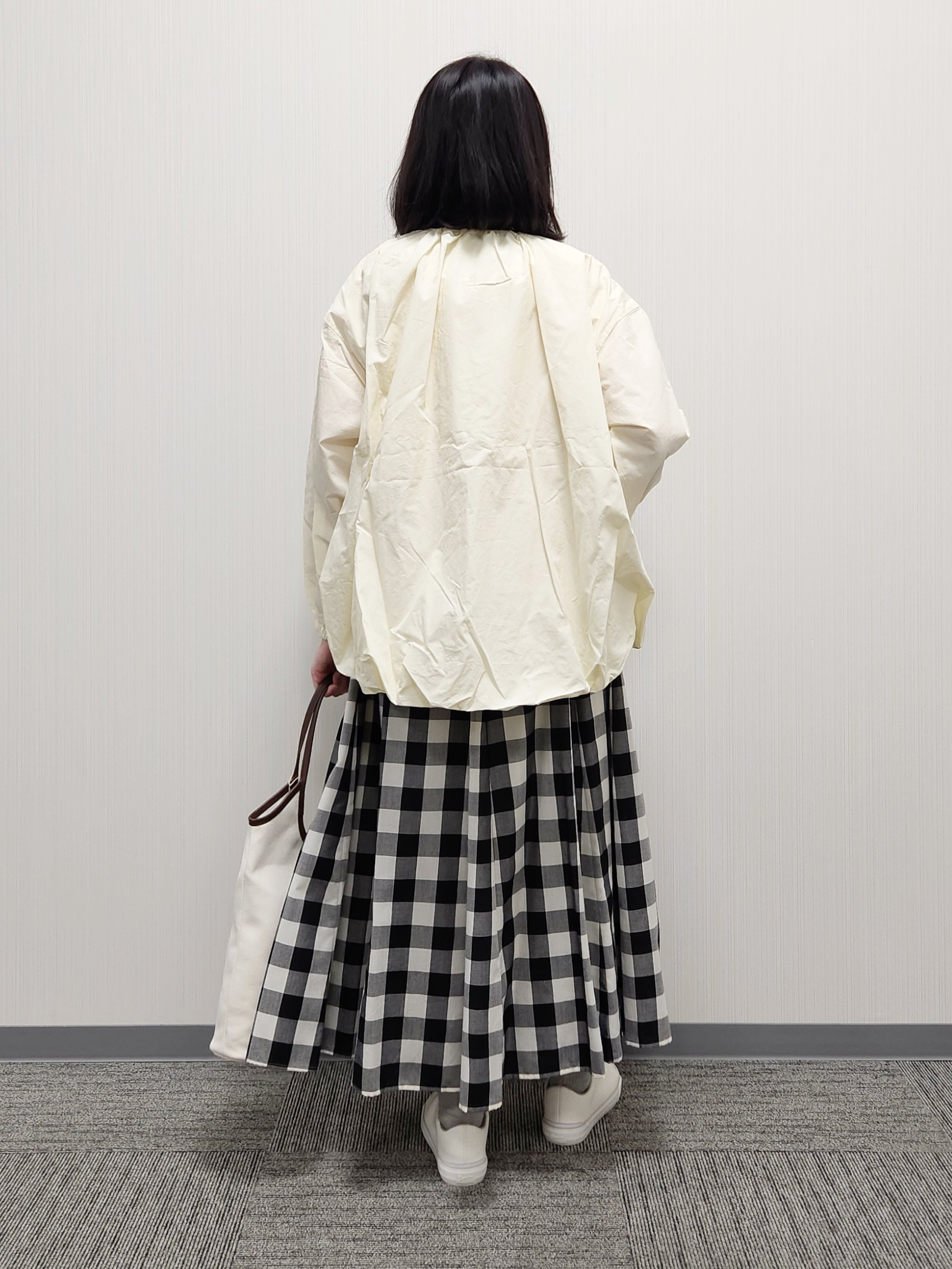 naraさんの「Dessin｜【洗える】コットンナイロンバルーンヘムブルゾン」を使ったコーディネート