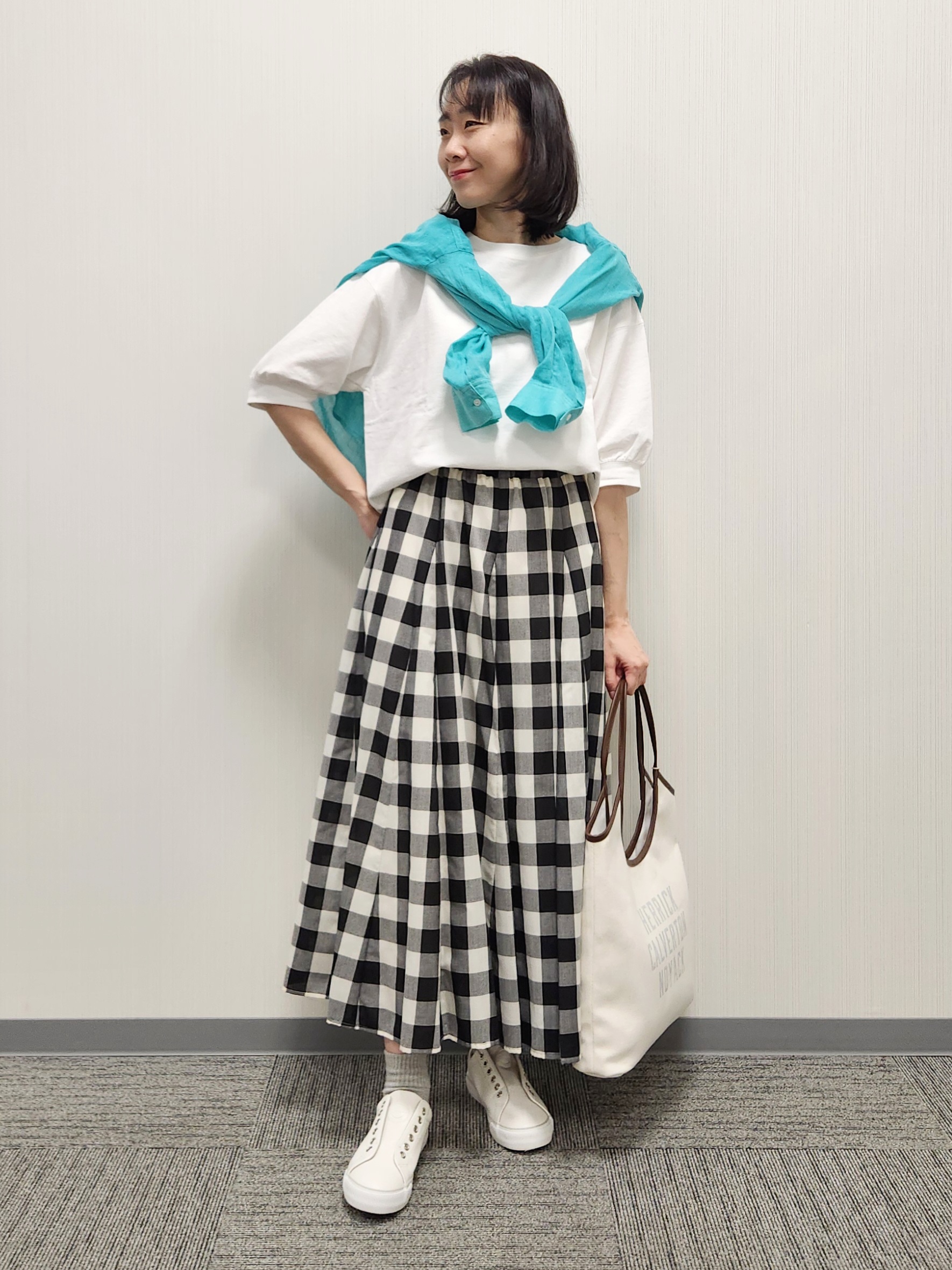 naraさんの「Dessin｜【洗える】コットンナイロンバルーンヘムブルゾン」を使ったコーディネート