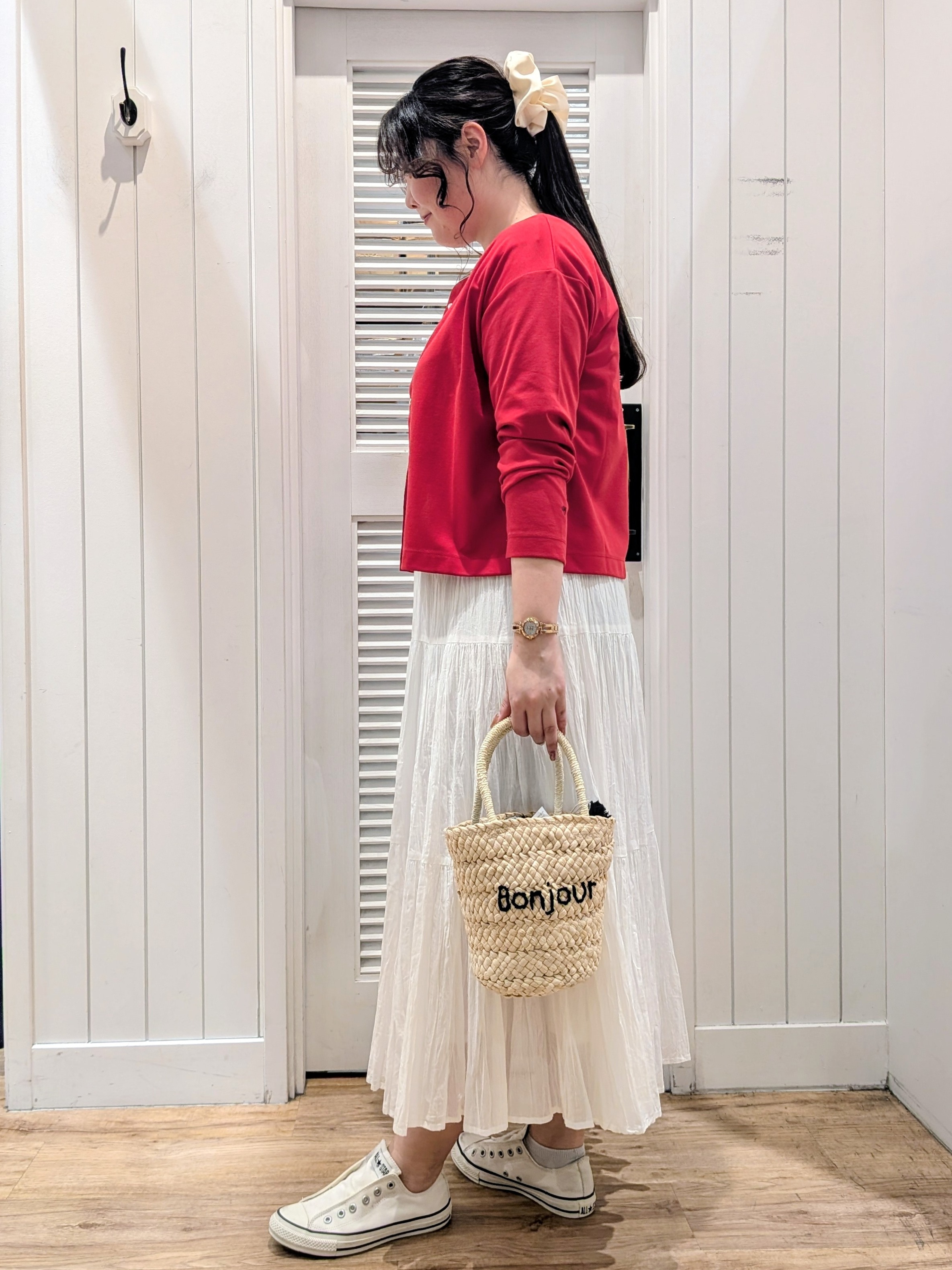 ayakaさんの「Dessin｜【洗える】オーガニックコットンロゴTシャツ」を使ったコーディネート