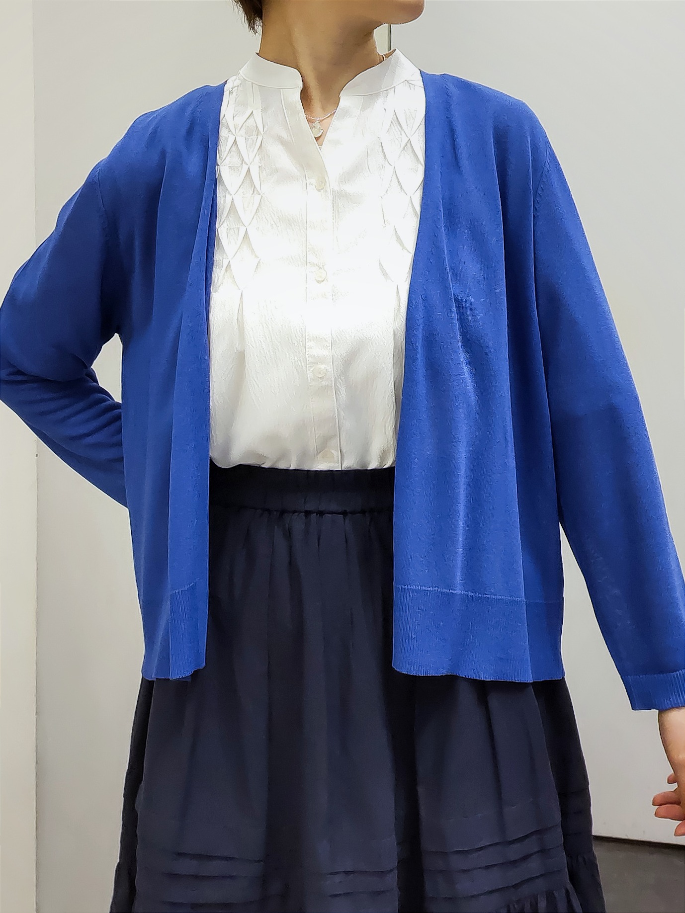 やまちゃんさんの「grove｜高評価！【UVカット】ベーシックショートカーディガン」を使ったコーディネート