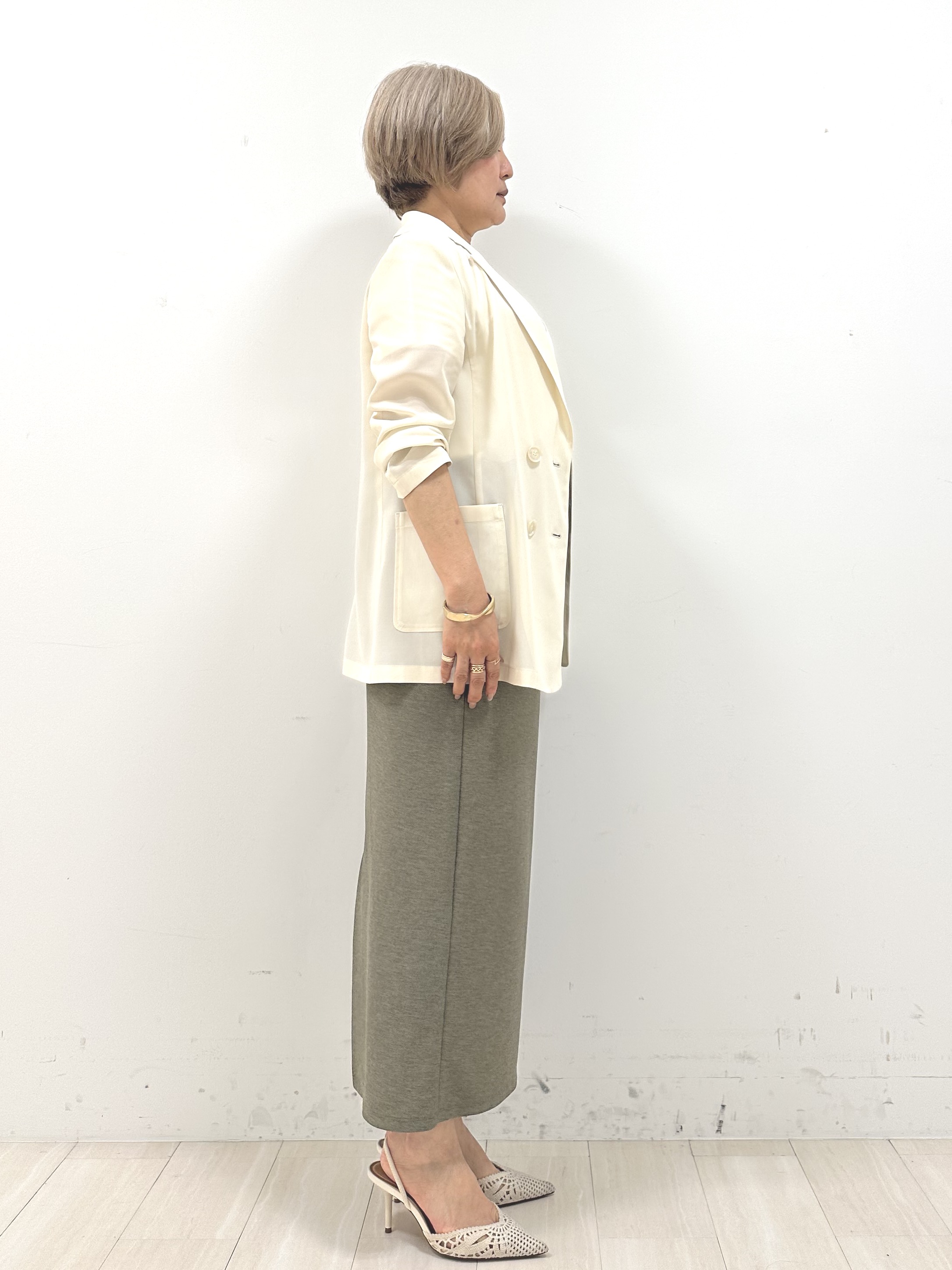 Sunさんの「COUP DE CHANCE｜【手洗い可／日本製】シアーテーラード ジャケット」を使ったコーディネート