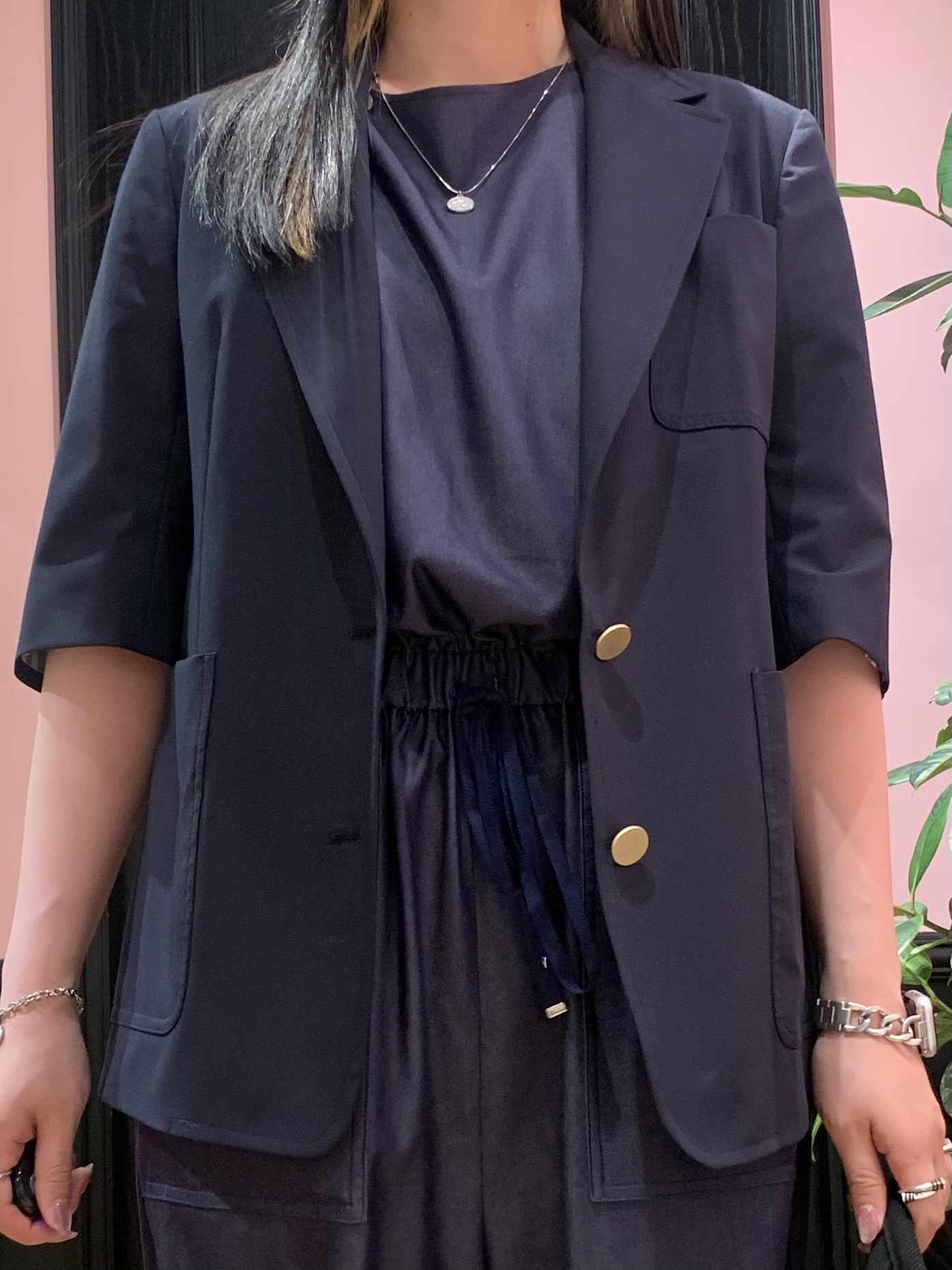 SAKAIさんの「DRESSTERIOR｜【接触冷感/セットアップ可】 2WAYストレッチスリークオータージャケット」を使ったコーディネート