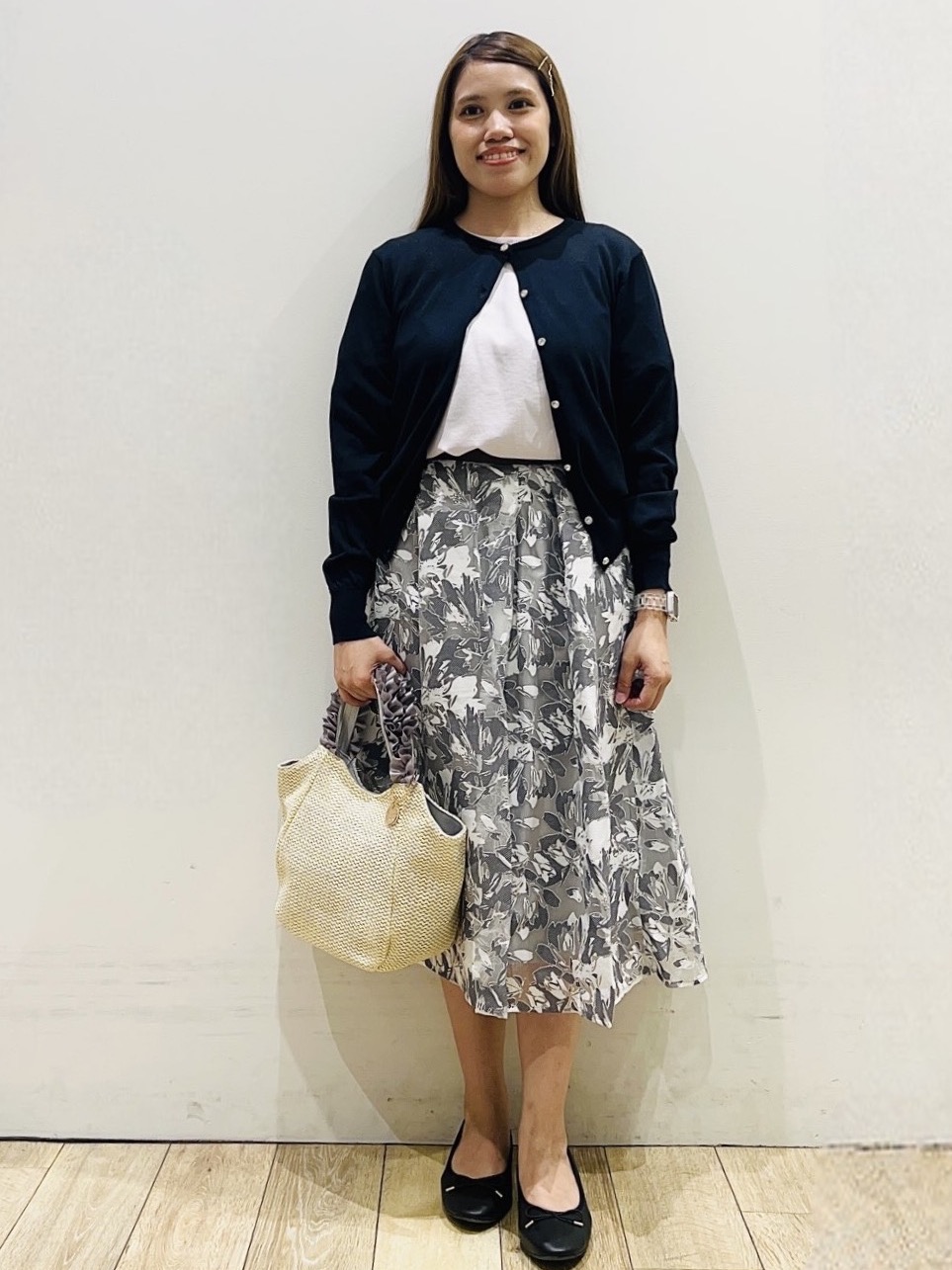 Ririさんの「index｜【接触冷感／吸水速乾】タックパフスリーブブラウス《防シワ／洗濯機OK／XS～3L／8col》」を使ったコーディネート