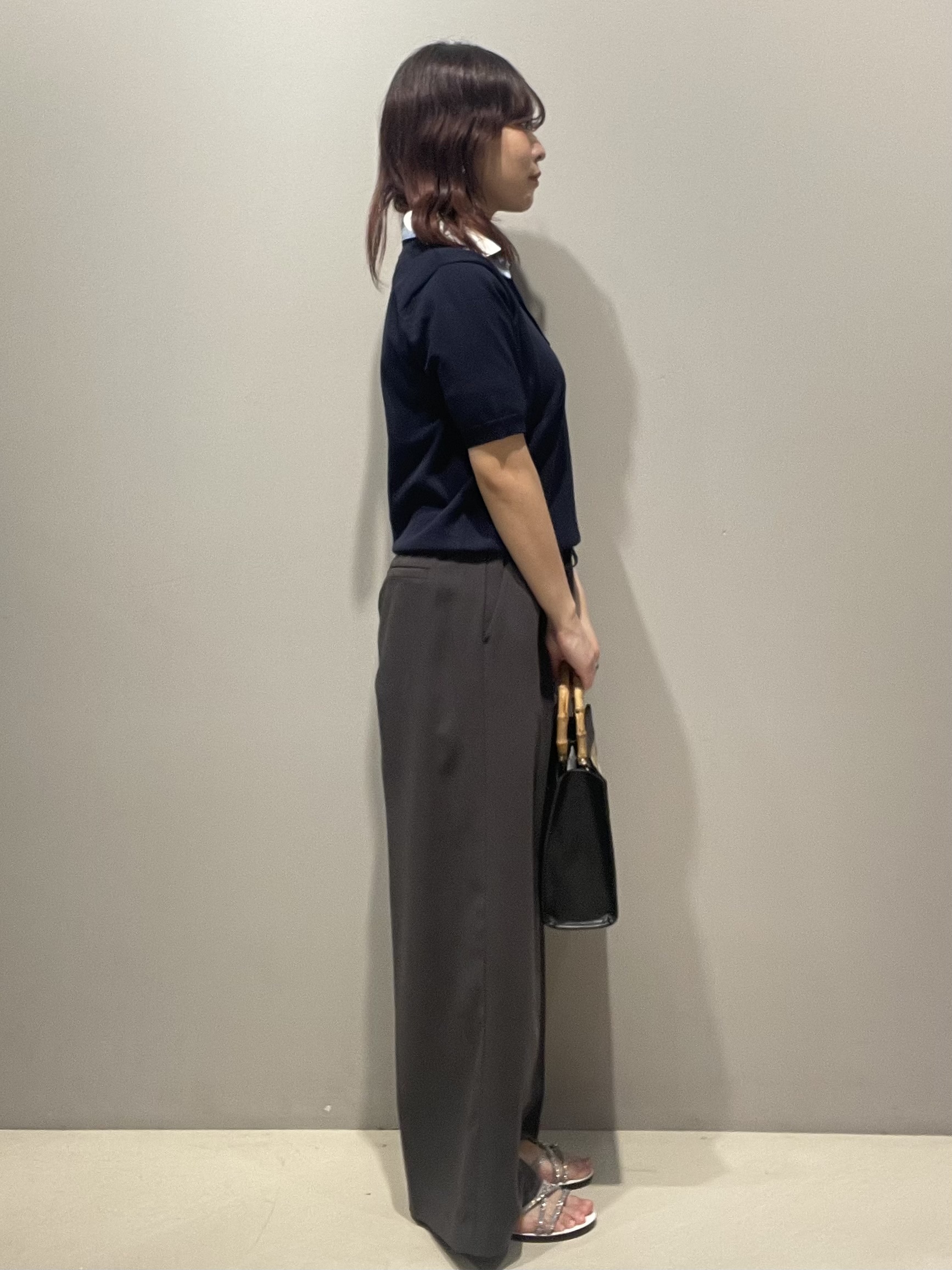mikiさんの「OPAQUE.CLIP｜2WAY衿付きニット【洗濯機OK】」を使ったコーディネート