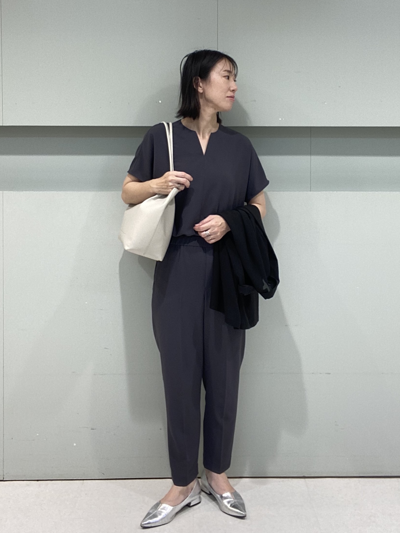 hitomiさんの「UNTITLED｜◆【セットアップ可/接触冷感/通気性】ドライシアーダブルジャケット」を使ったコーディネート