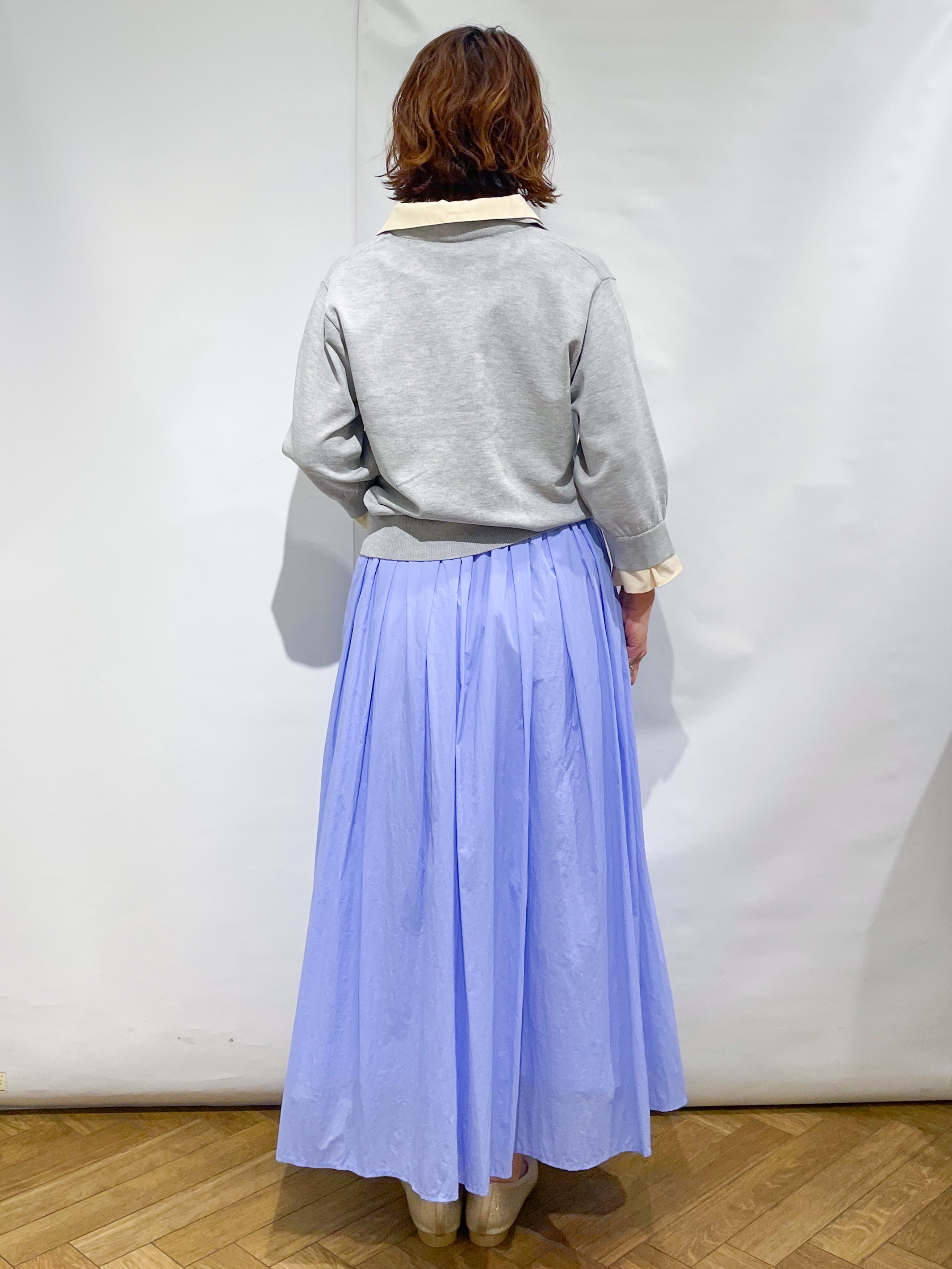 なかさんの「index｜シャツレイヤード風ポロニット【洗濯機OK】」を使ったコーディネート