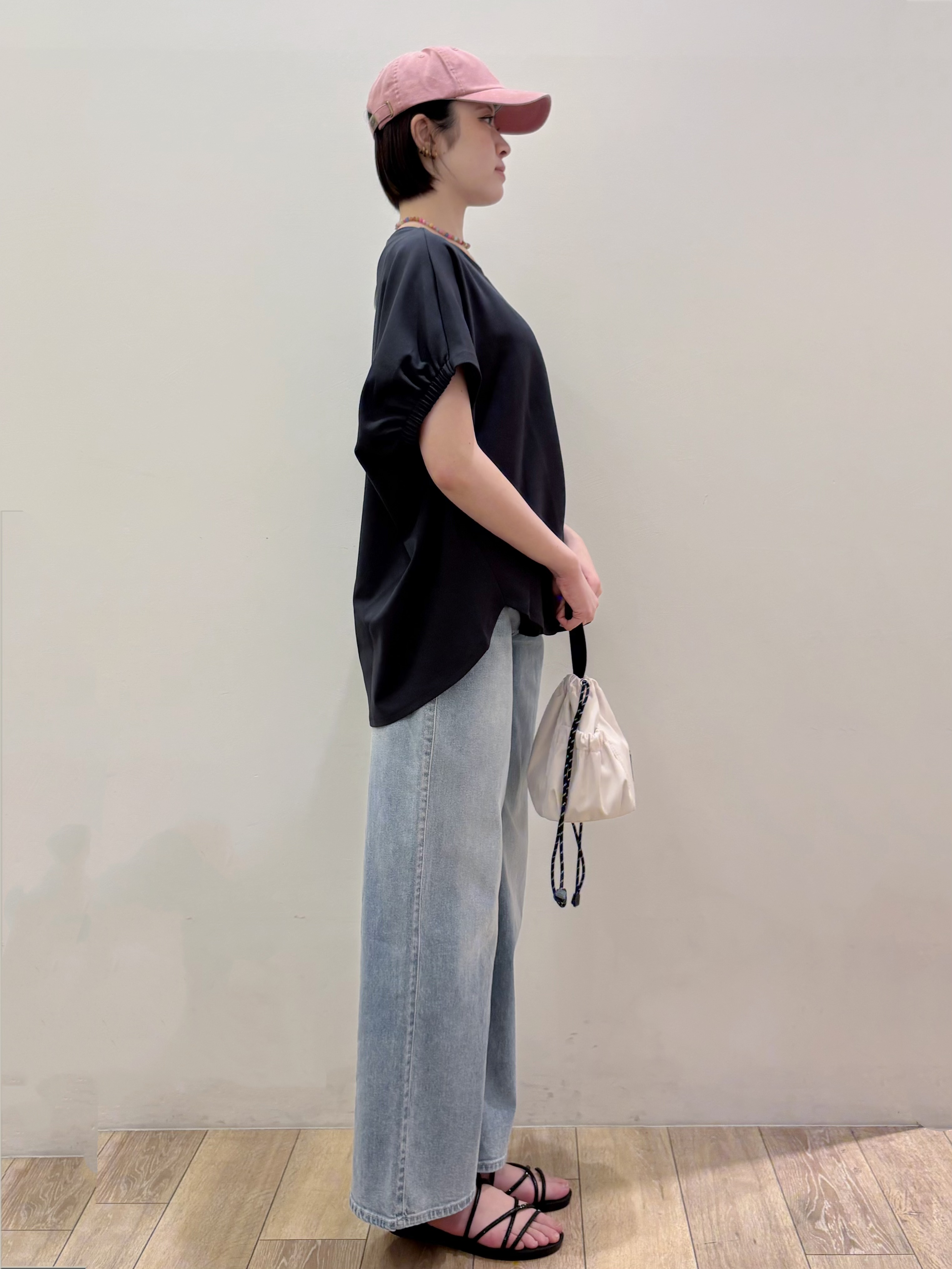 RINさんの「OPAQUE.CLIP｜【UV／吸水速乾】リラクシードルマントップス／セットアップ対応可《洗濯機OK》」を使ったコーディネート