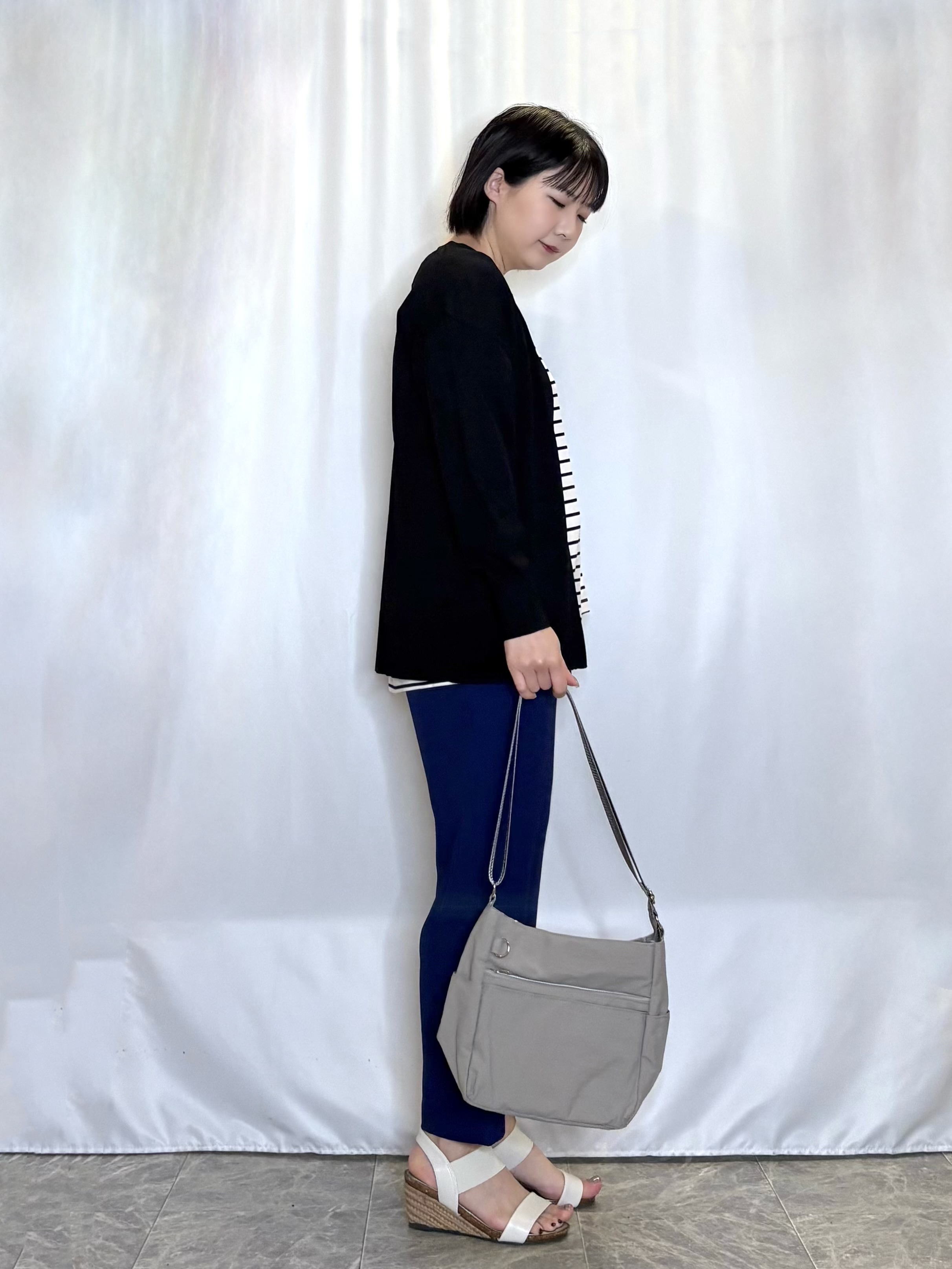 ネリさんの「SHOO･LA･RUE｜【洗濯機可/UV】さらっとしたタッチが心地よい ミドルカーディガン」を使ったコーディネート