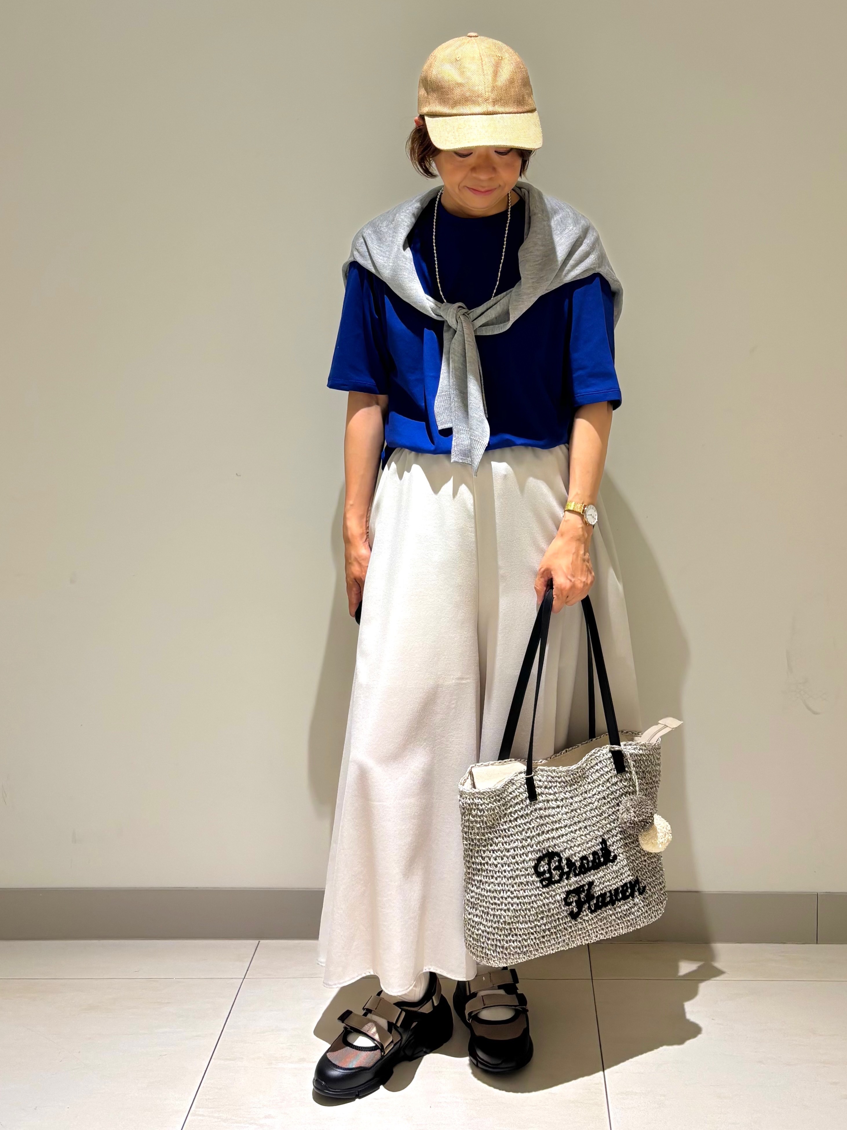 Haruさんの「Dessin｜【UVカット/接触冷感】プレーティングTシャツ」を使ったコーディネート