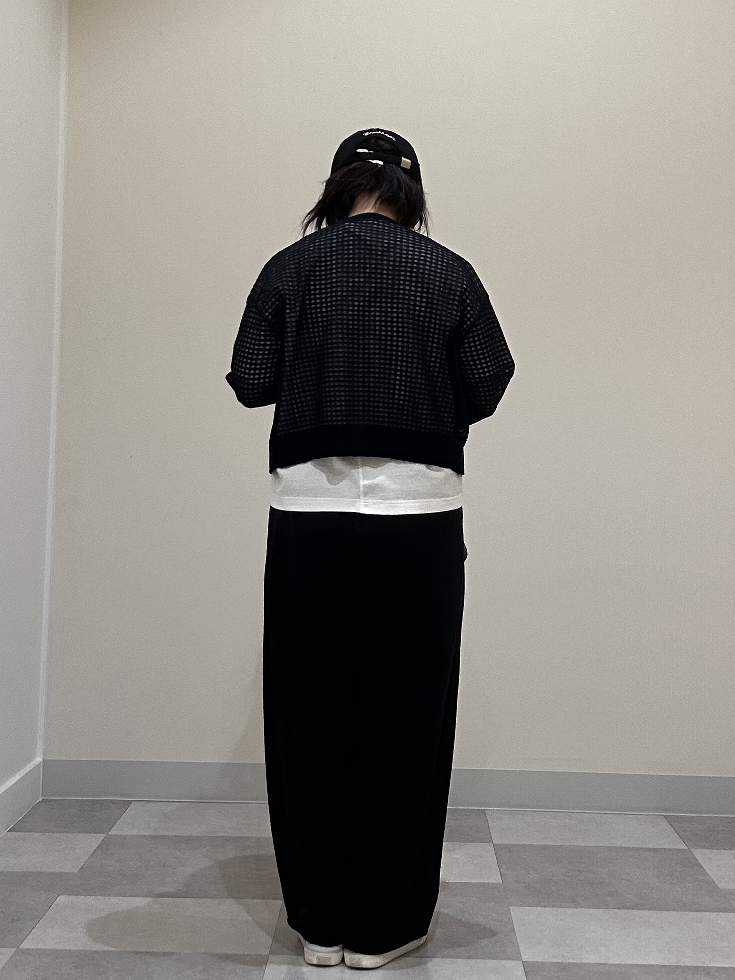Aiさんの「Dessin｜【洗える】チェック柄シアークルーネックカーディガン」を使ったコーディネート