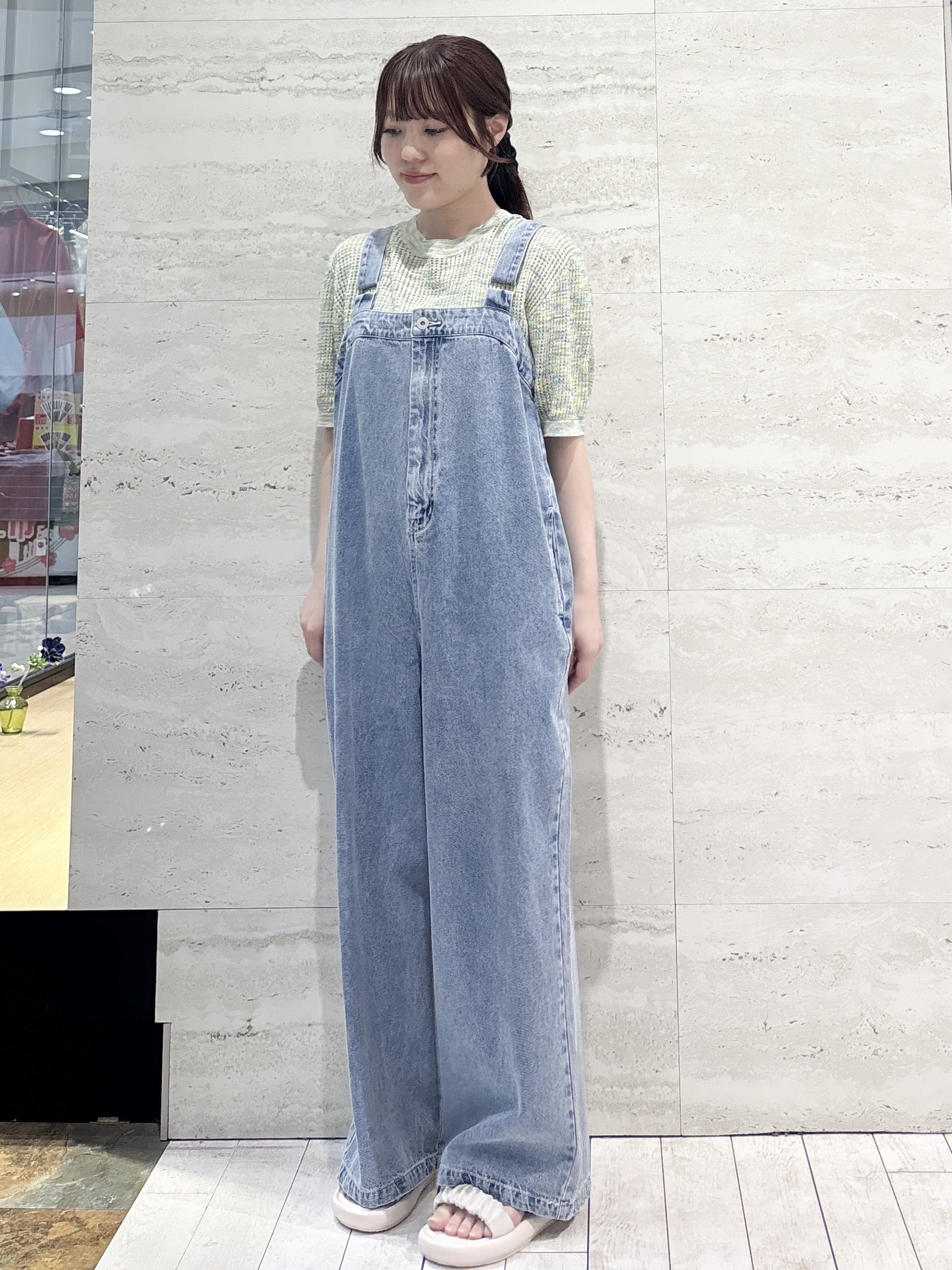 かほさんの「OPAQUE.CLIP｜MIXメッシュニット【洗濯機OK/抗ピル】」を使ったコーディネート